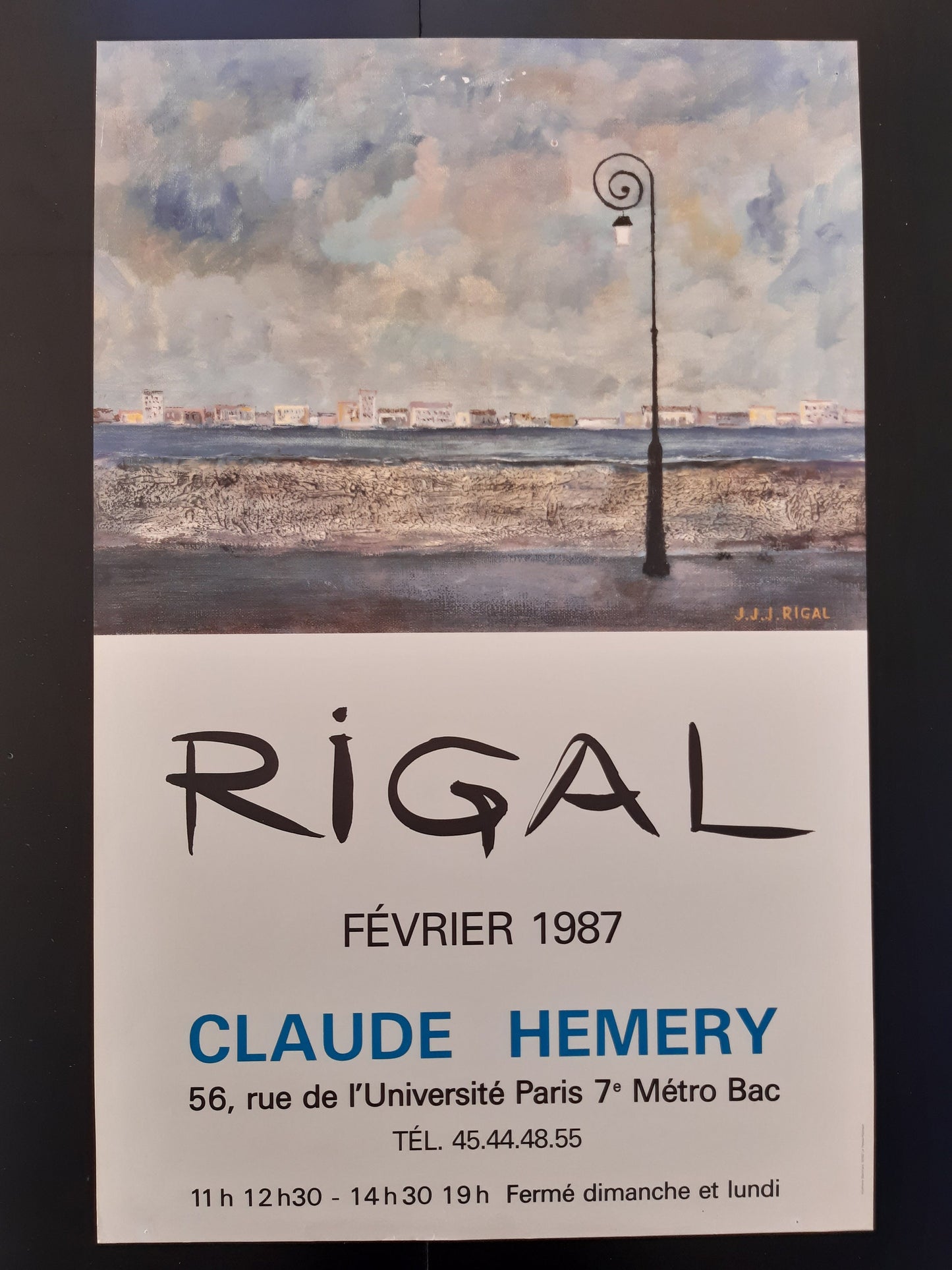 J. J. J. Rigal original art exhibition poster - 16.9"×26.4" (43×67cm)