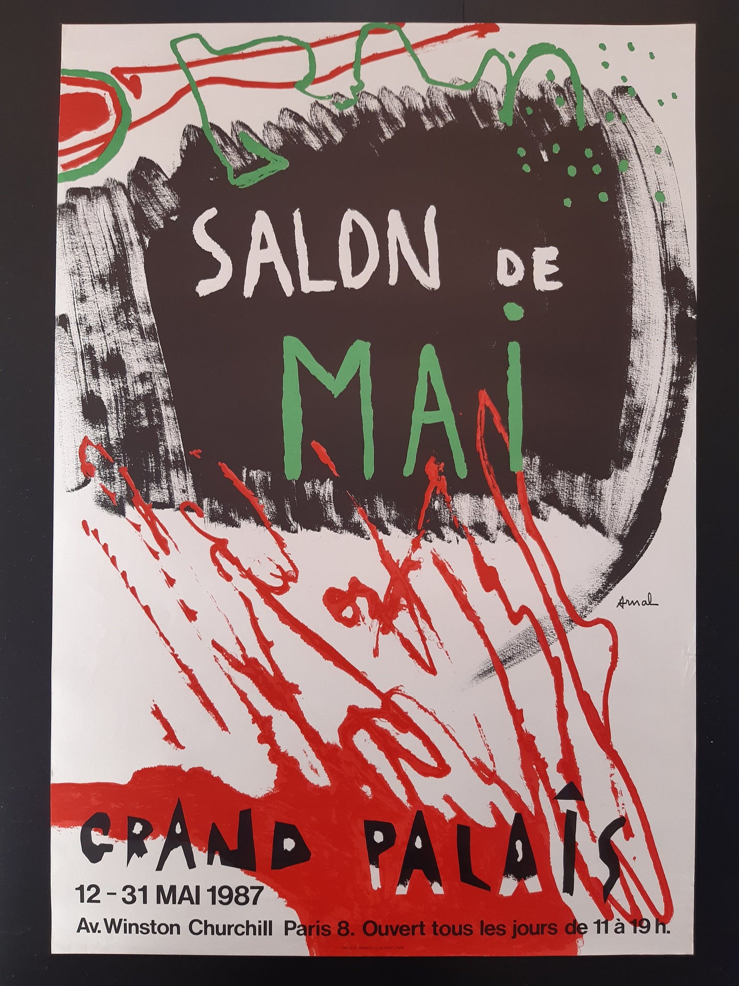 François Arnal original art exhibition poster - 18.9"×27.6" (48×70cm)