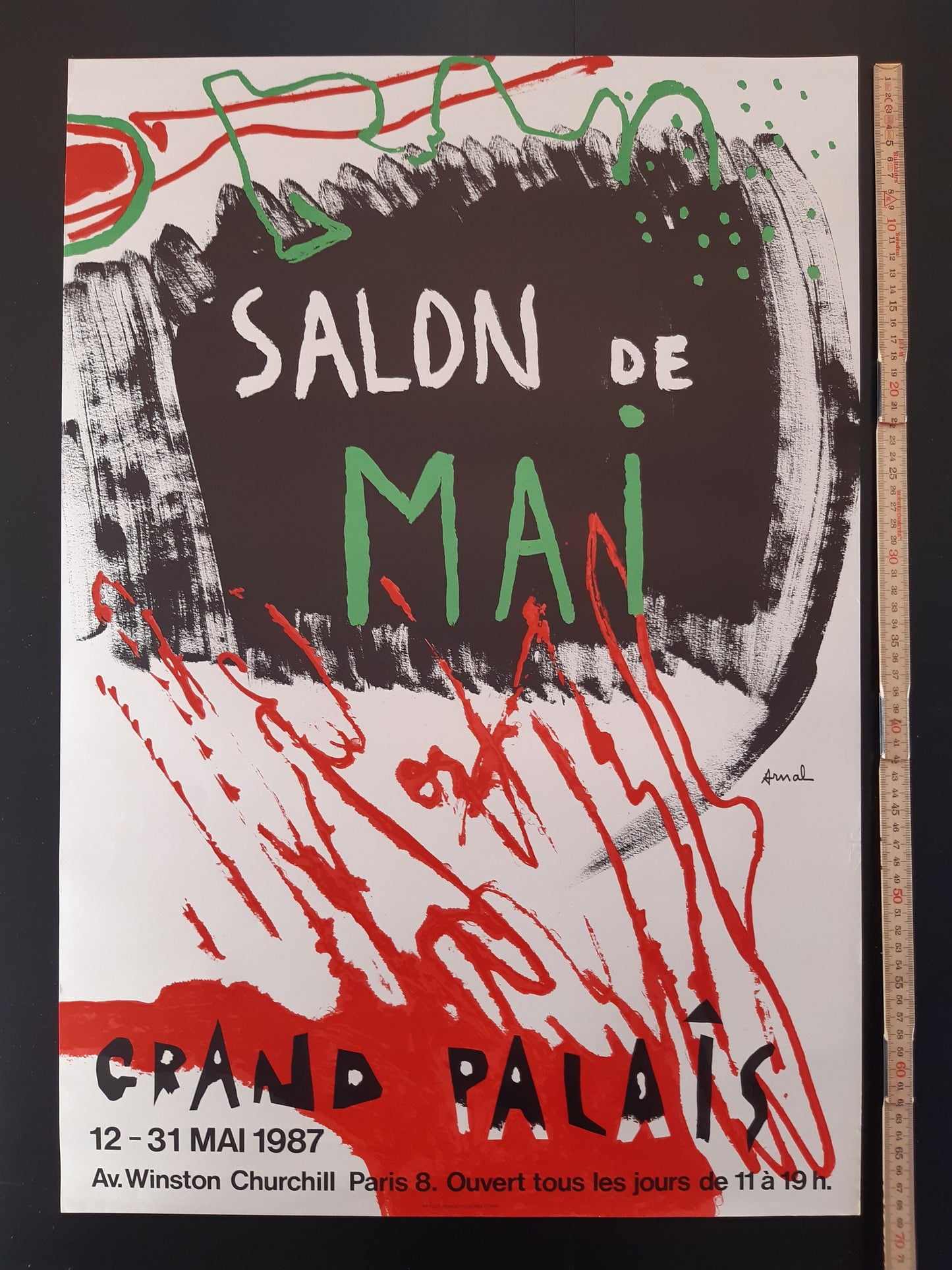 François Arnal original art exhibition poster - 18.9"×27.6" (48×70cm)