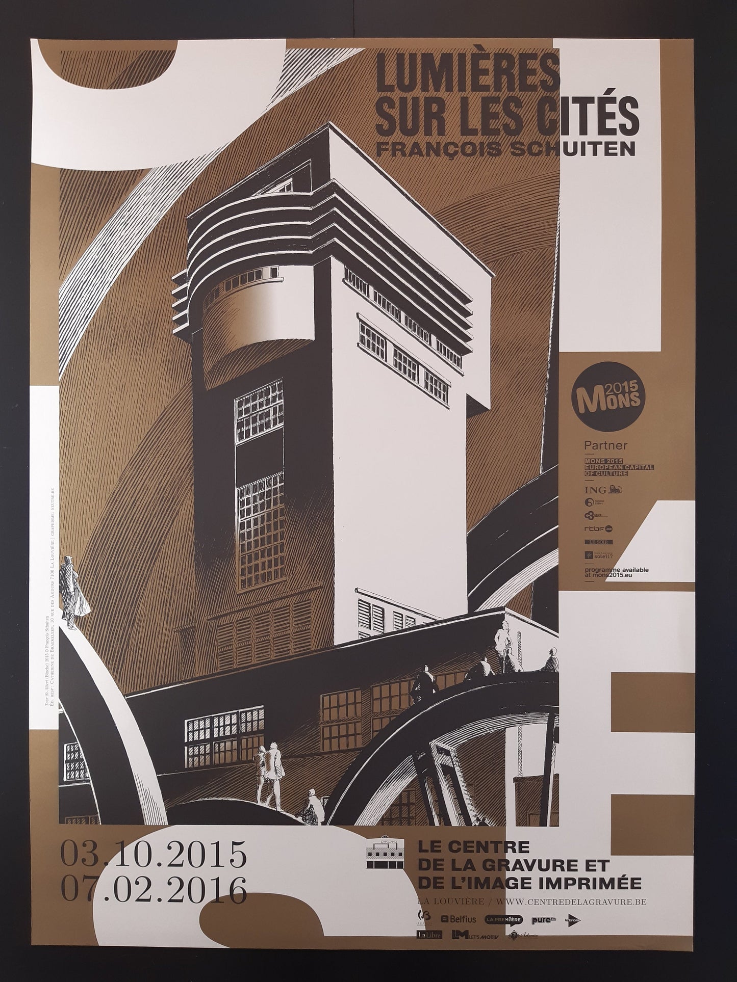 Schuiten original art exhibition poster - 27.2"×37.2" (69×94.5cm)