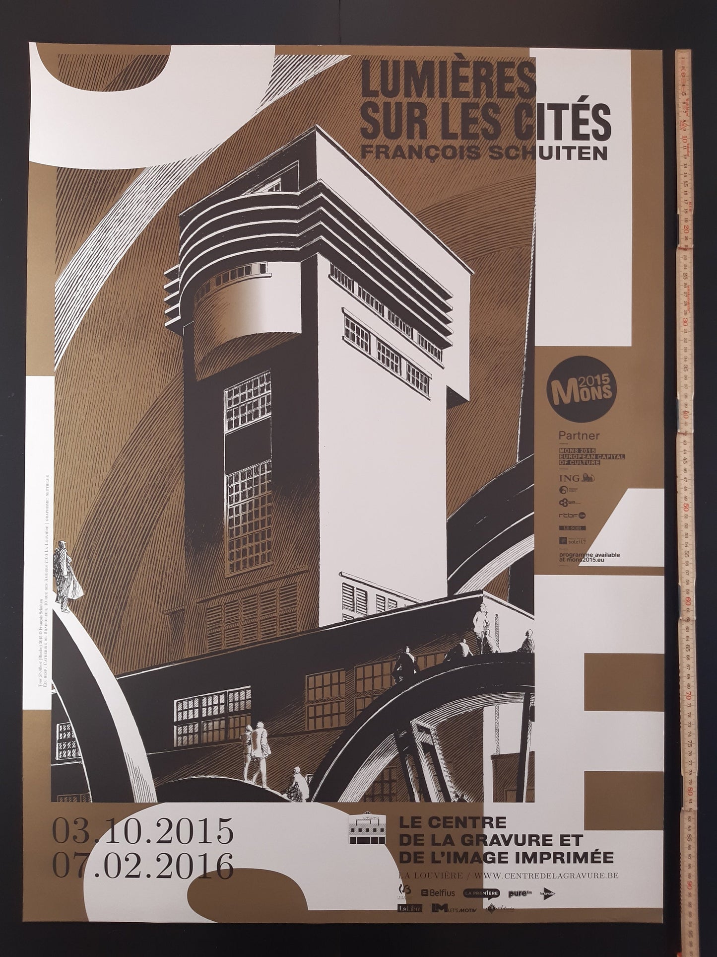 Schuiten original art exhibition poster - 27.2"×37.2" (69×94.5cm)