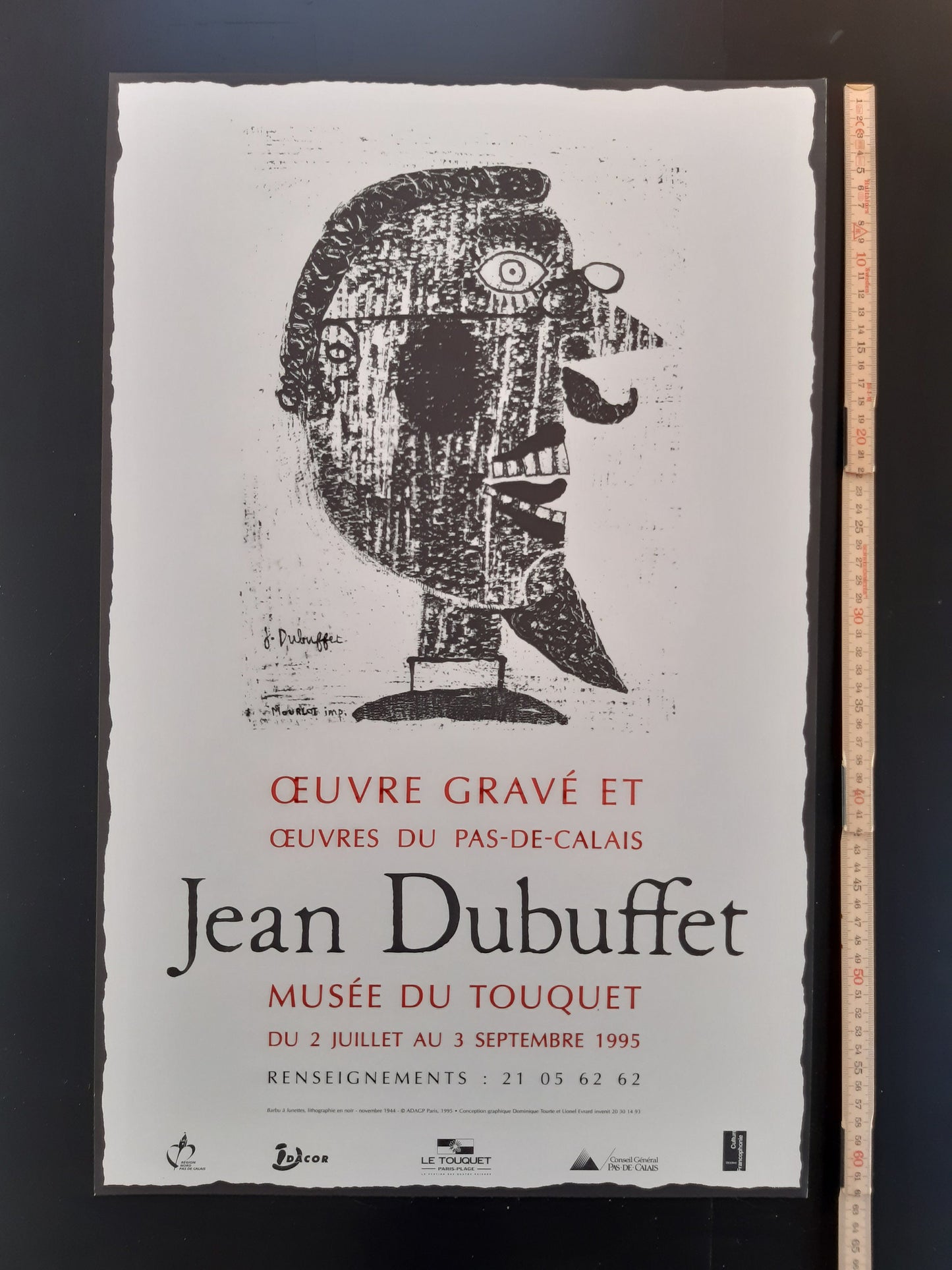 Jean Dubuffet original art poster - 15.9"×24.8" (40.5×63cm)