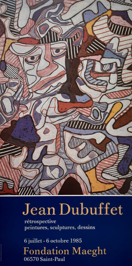 Jean Dubuffet original art poster - 16.1"×32.5" (41×82.5cm)