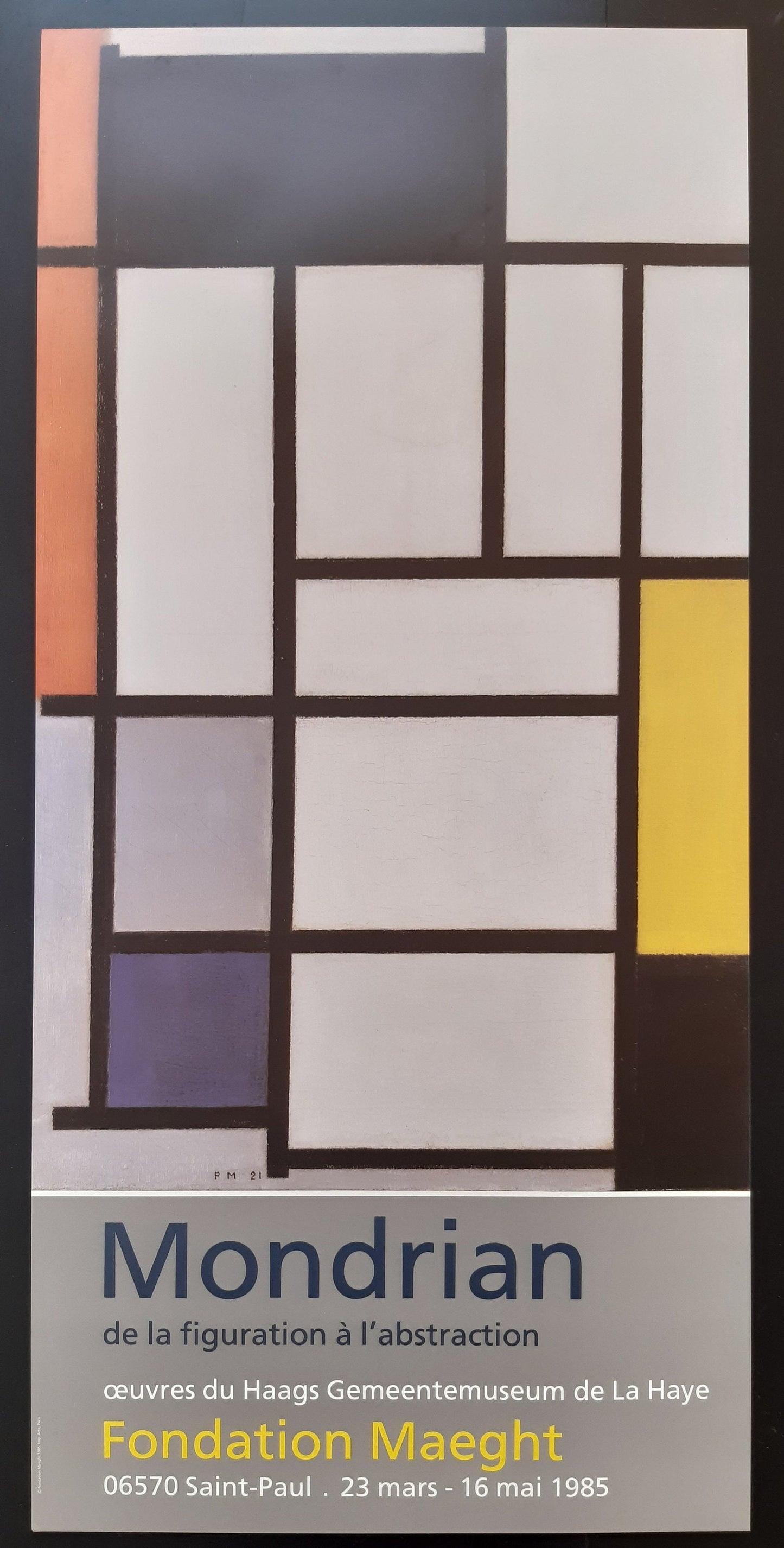 Piet Mondrian original art poster - 15.4"×32.3" (39×82cm)