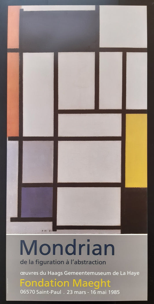 Piet Mondrian original art poster - 15.4"×32.3" (39×82cm)