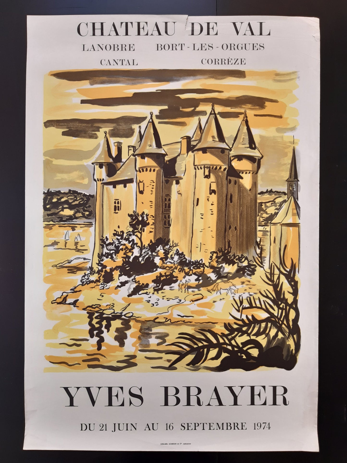Yves Brayer original art poster used condition - 21.7"×31.8" (55×80.7cm)
