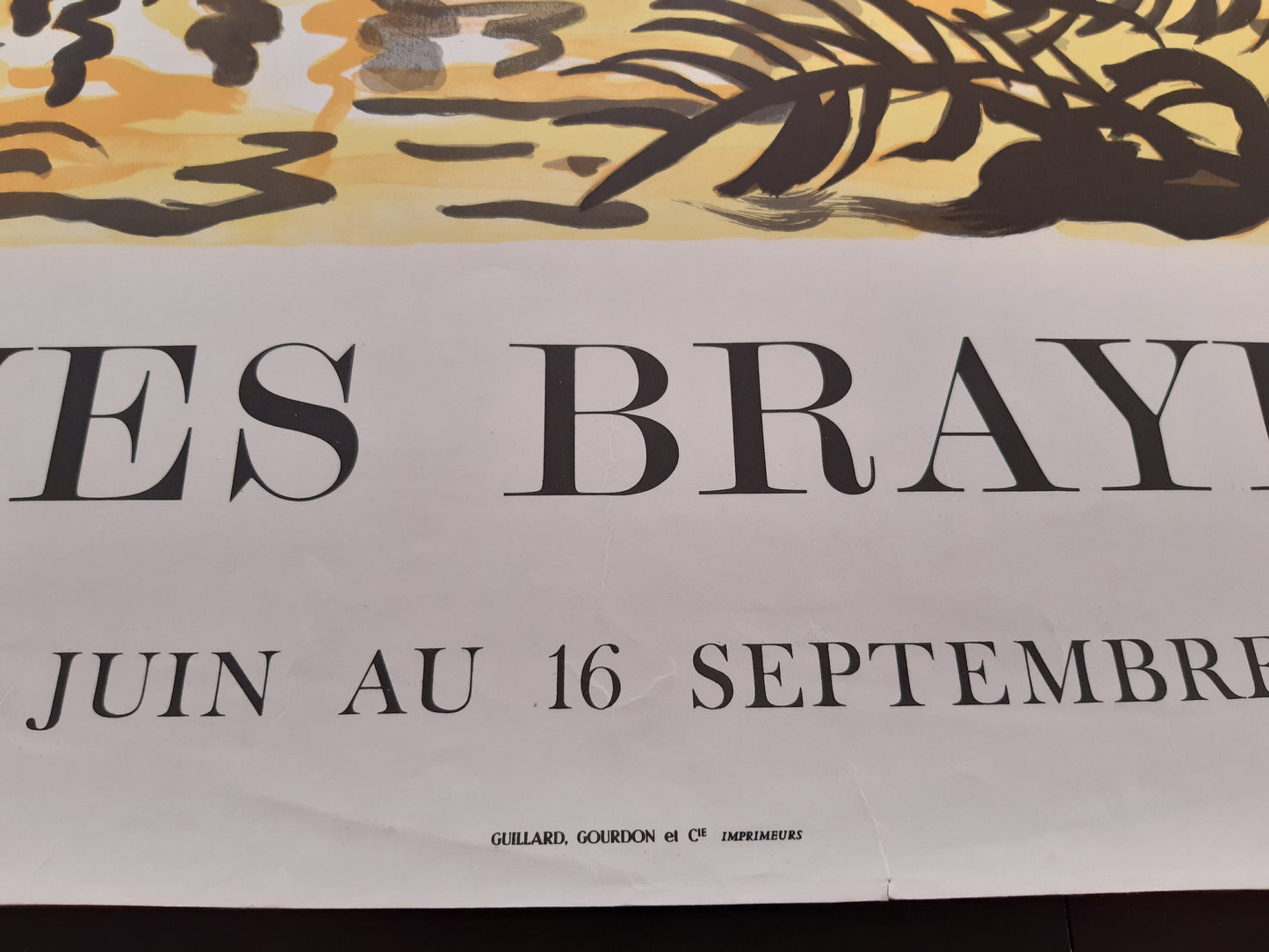 Yves Brayer original art poster used condition - 21.7"×31.8" (55×80.7cm)