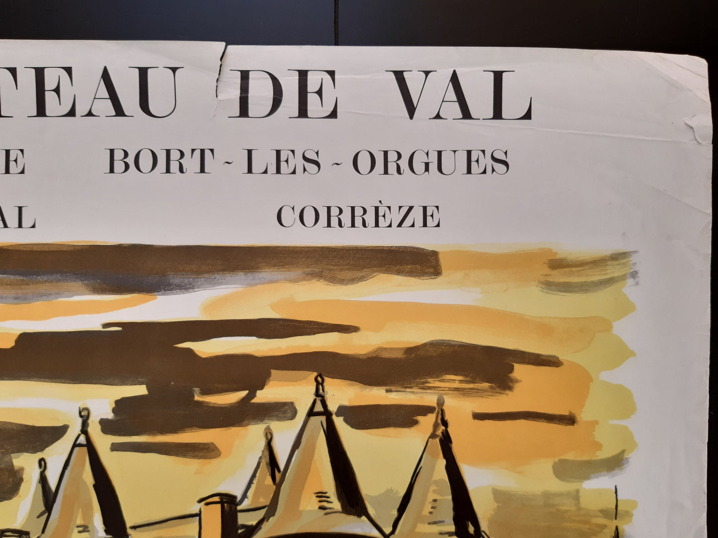 Yves Brayer original art poster used condition - 21.7"×31.8" (55×80.7cm)