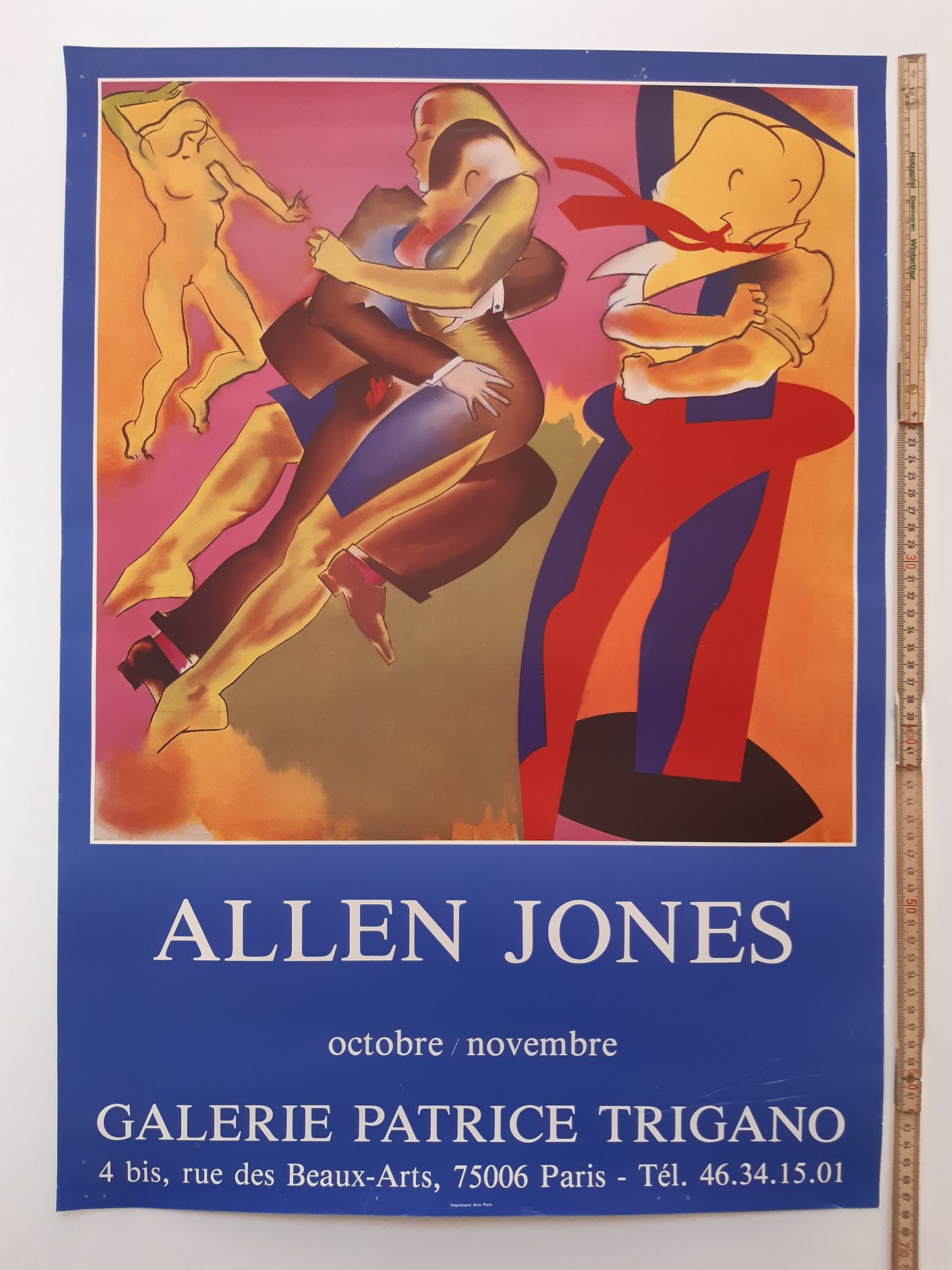 Allen Jones original art exhibition poster - 18.9"×26.8" (48×68cm)