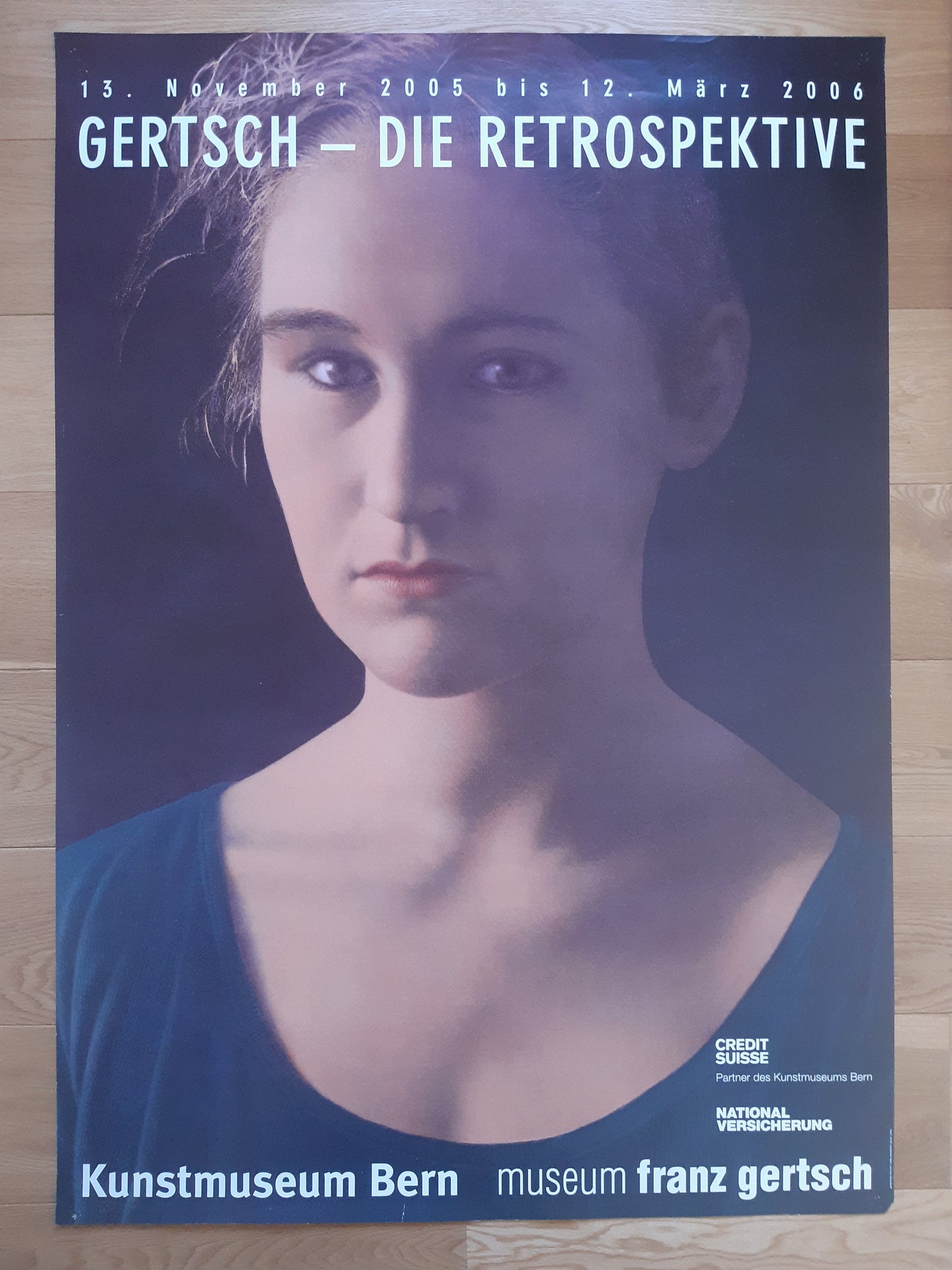 Franz Gertsch original art exhibition poster - 35.4"×50.4" (90×128cm)