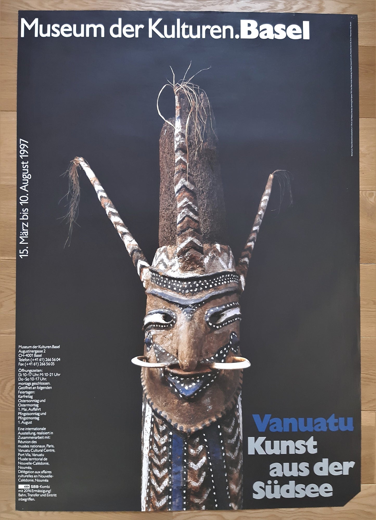 Vanuatu tribal art exhibition poster - 35.4"×50.4" (90×128cm)