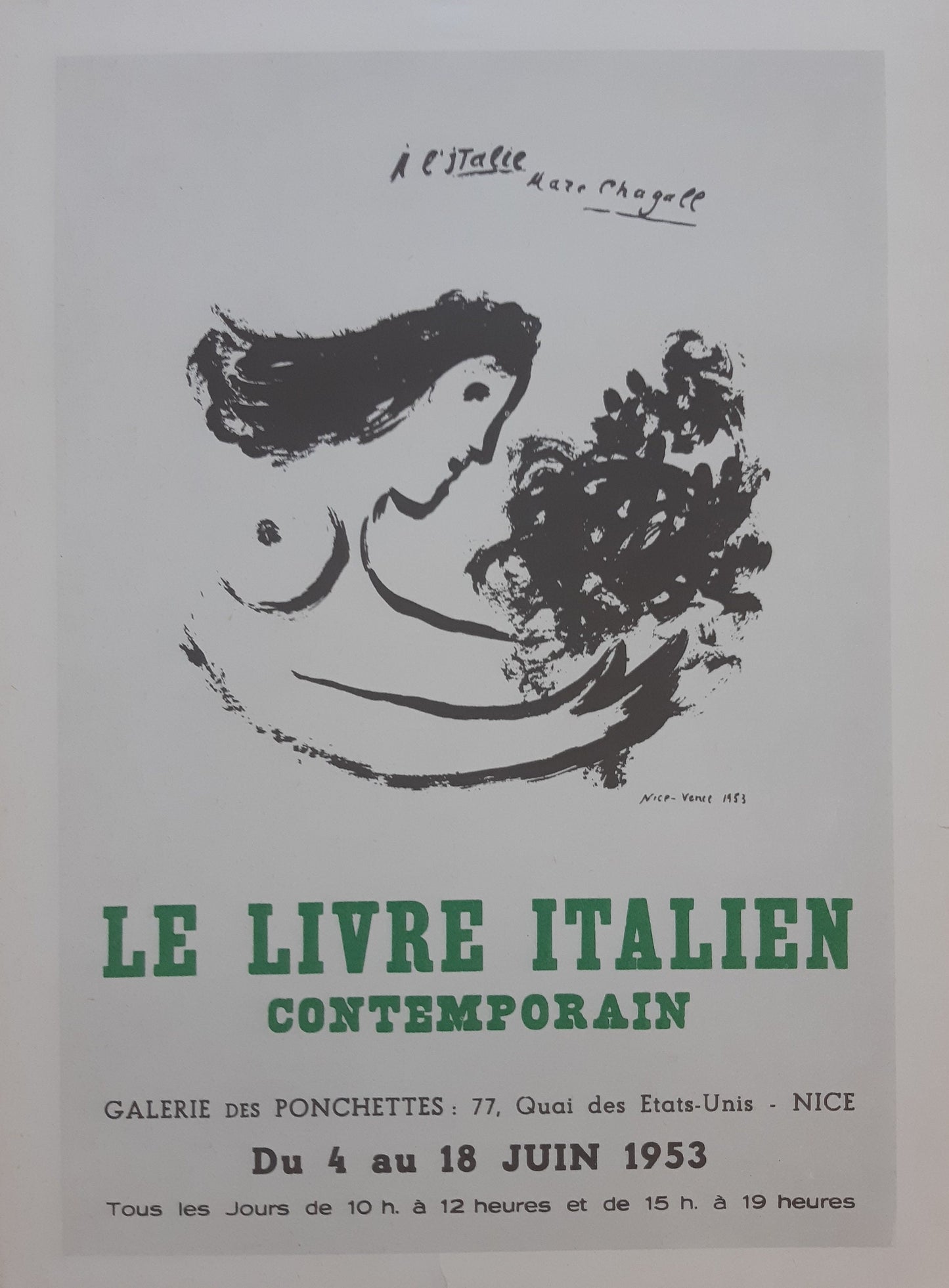Marc Chagall original mini poster - 9.6"×13.2" (24.5×33.5cm)