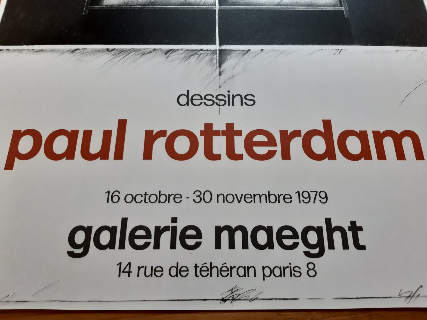 Paul Rotterdam original art exhibition poster - 19.7"×29.7" (50×75.5cm)