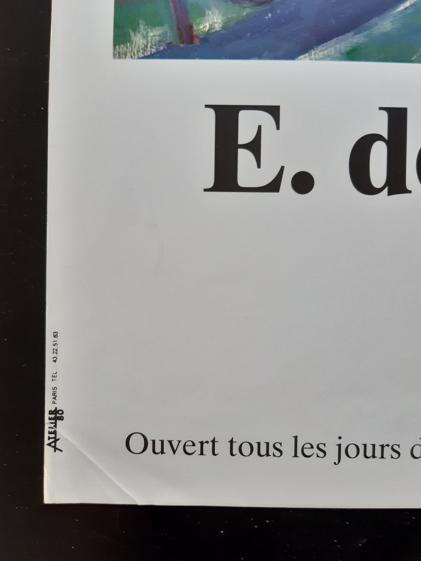 E. de Villaines original art poster - 17.5"×25.2" (44.5×64cm)