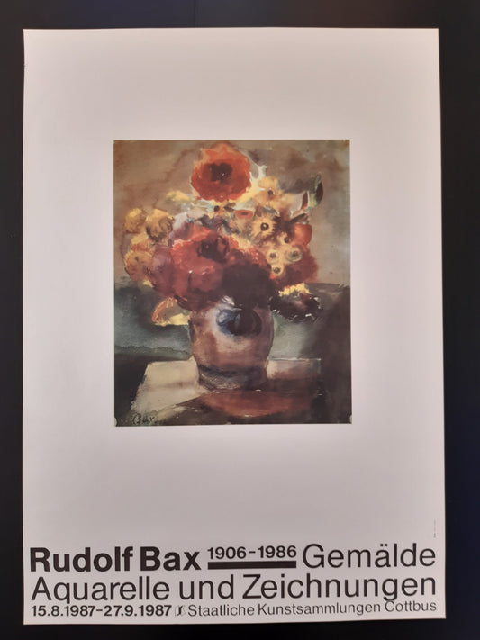 Rudolf Bax art exhibition poster - 22.4"×31.9" (57×81cm)