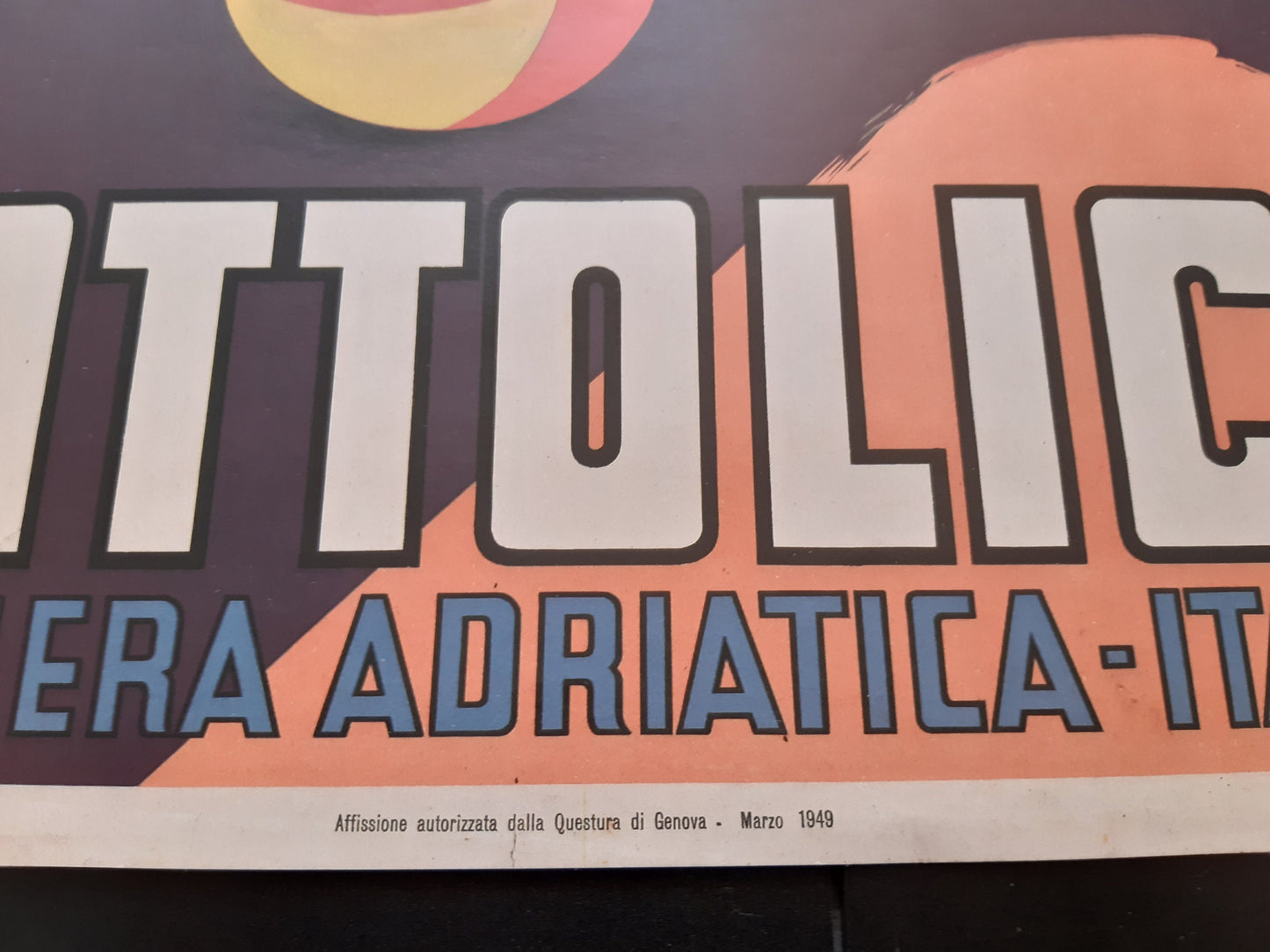 Cattolica Italian vintage travel poster mini reproduction - 13.0"×19.3" (33×49cm)