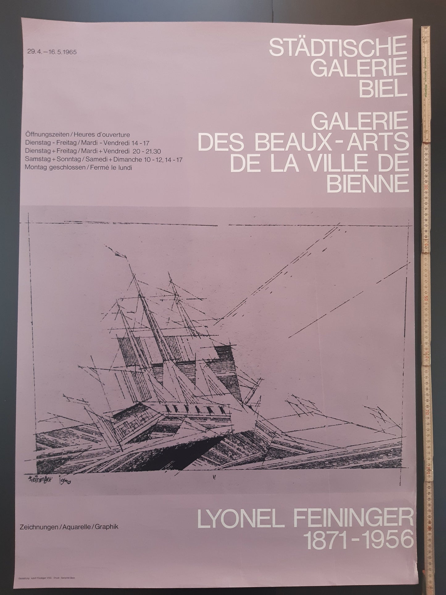 Lyonel Feininger original art poster - 27.6"×39.4" (70×100cm)