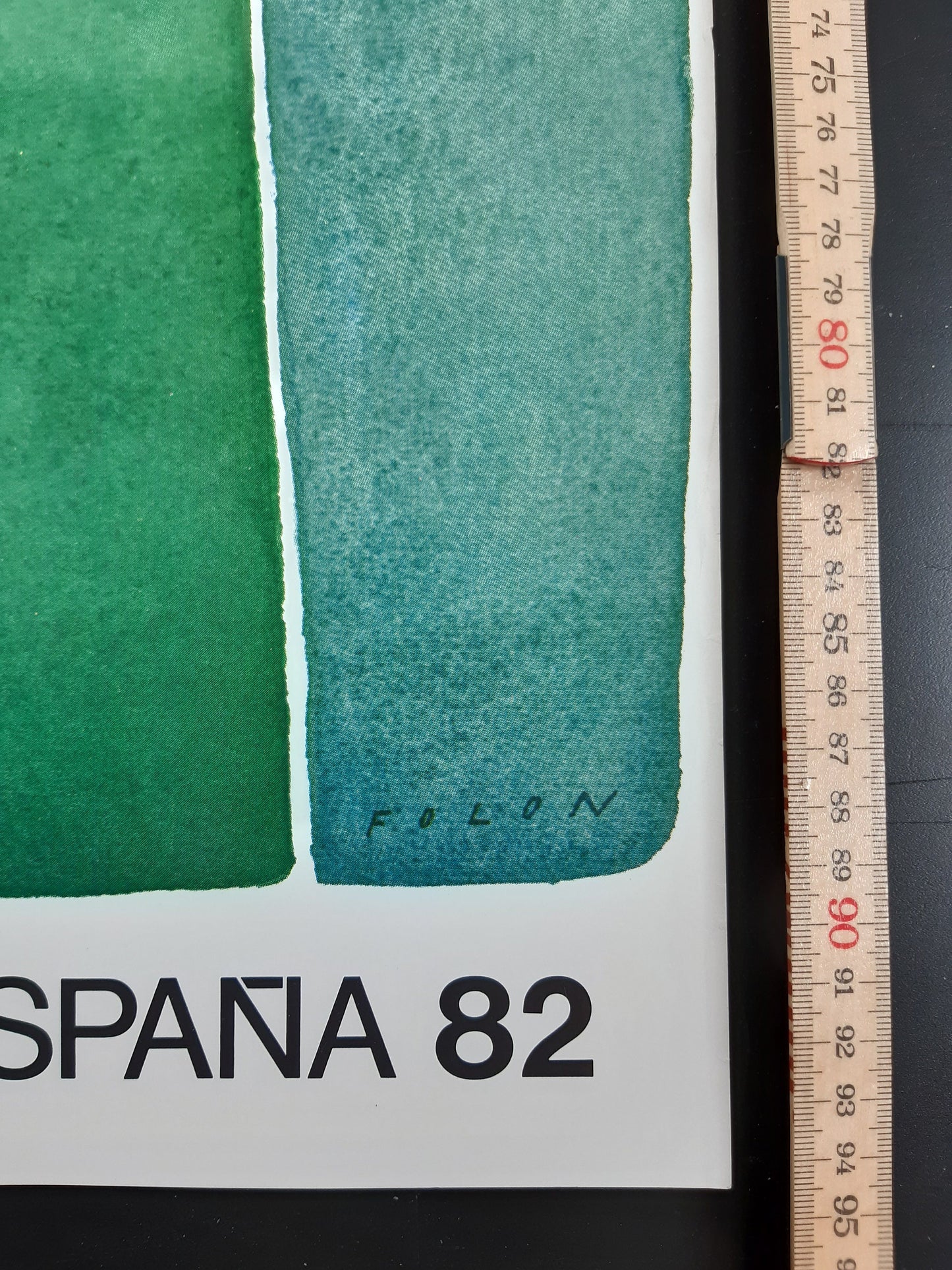 España 1982 Zaragoza original art poster Folon - 23.6"×37.2" (60×94.5cm)