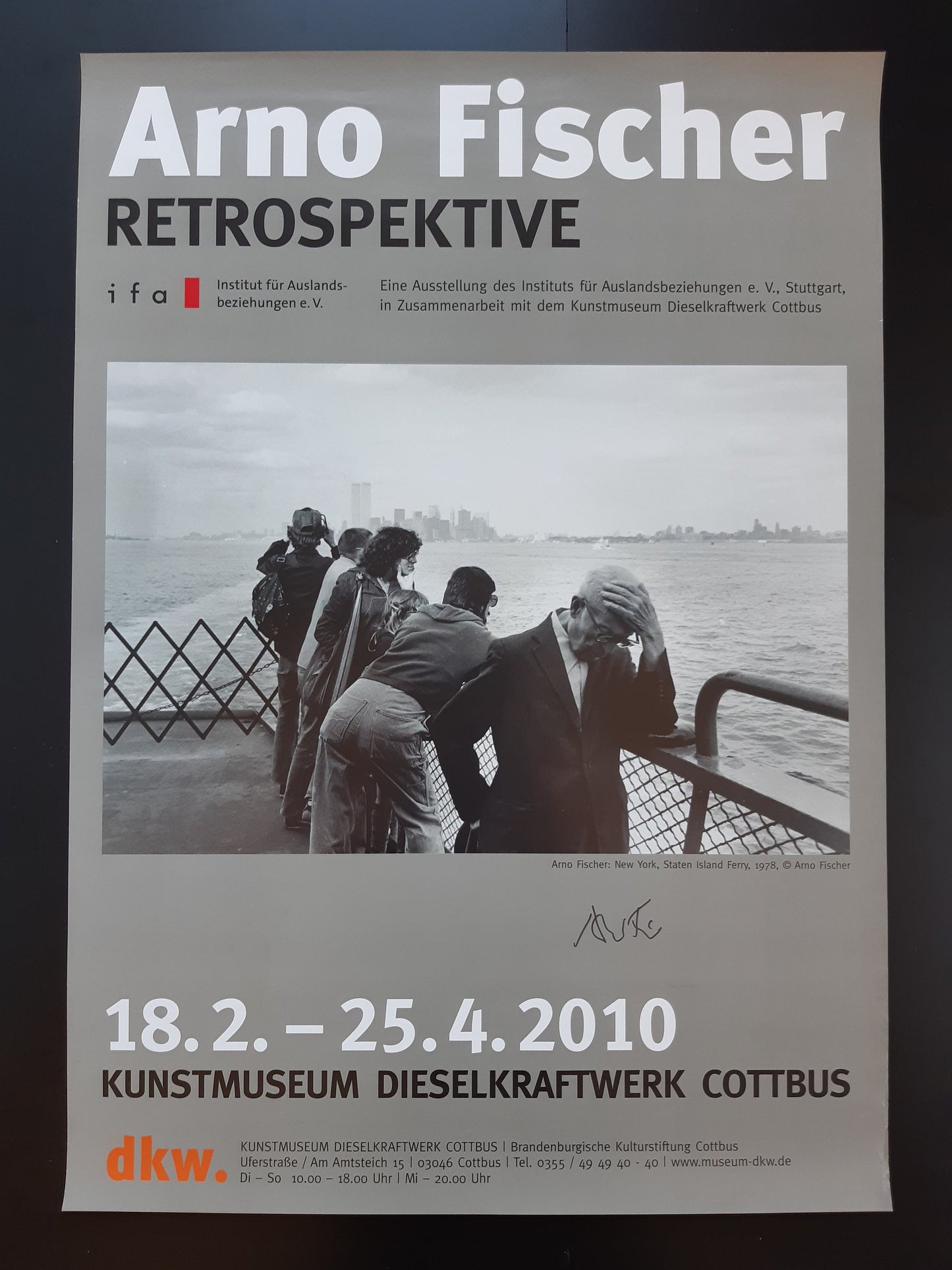 Arno Fischer original photo exhibition poster handsigned - 23.2"×33.1" (59×84cm)
