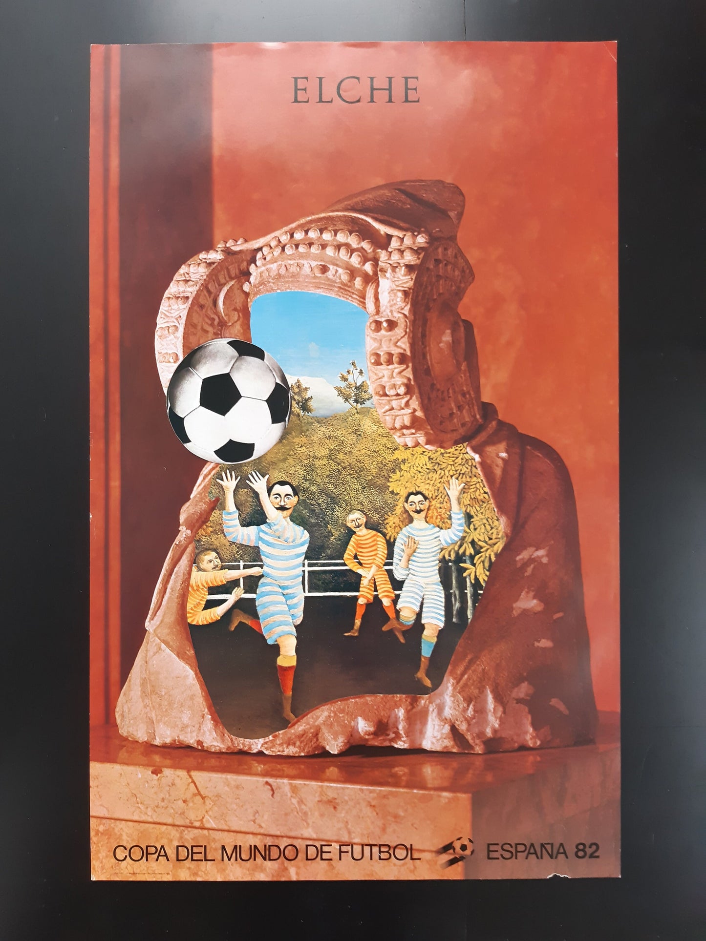 España 1982 Elche original art poster Juri Kolar - 23.6"×37.2" (60×94.5cm)