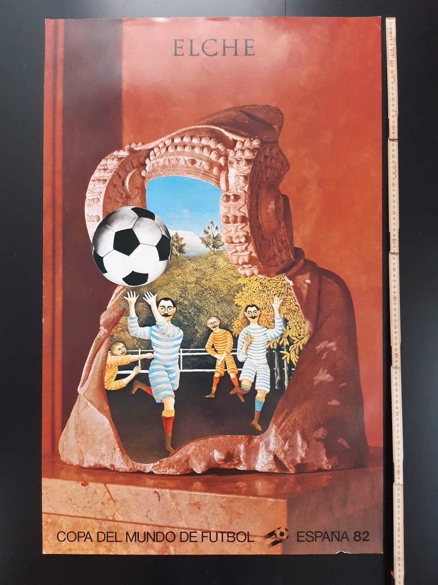 España 1982 Elche original art poster Juri Kolar - 23.6"×37.2" (60×94.5cm)