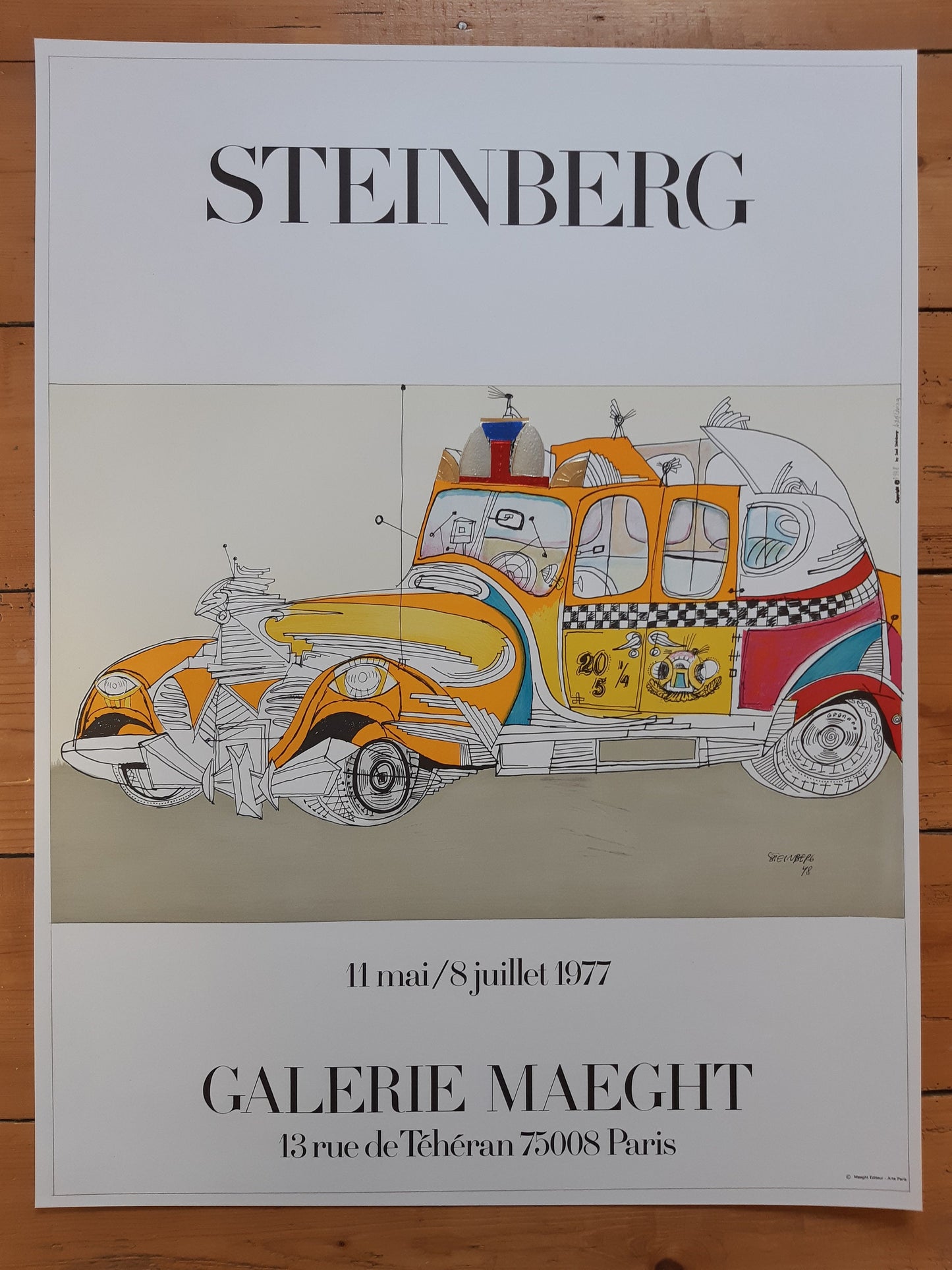 Saul Steinberg original art poster - 23.6"×31.1" (60×79cm)