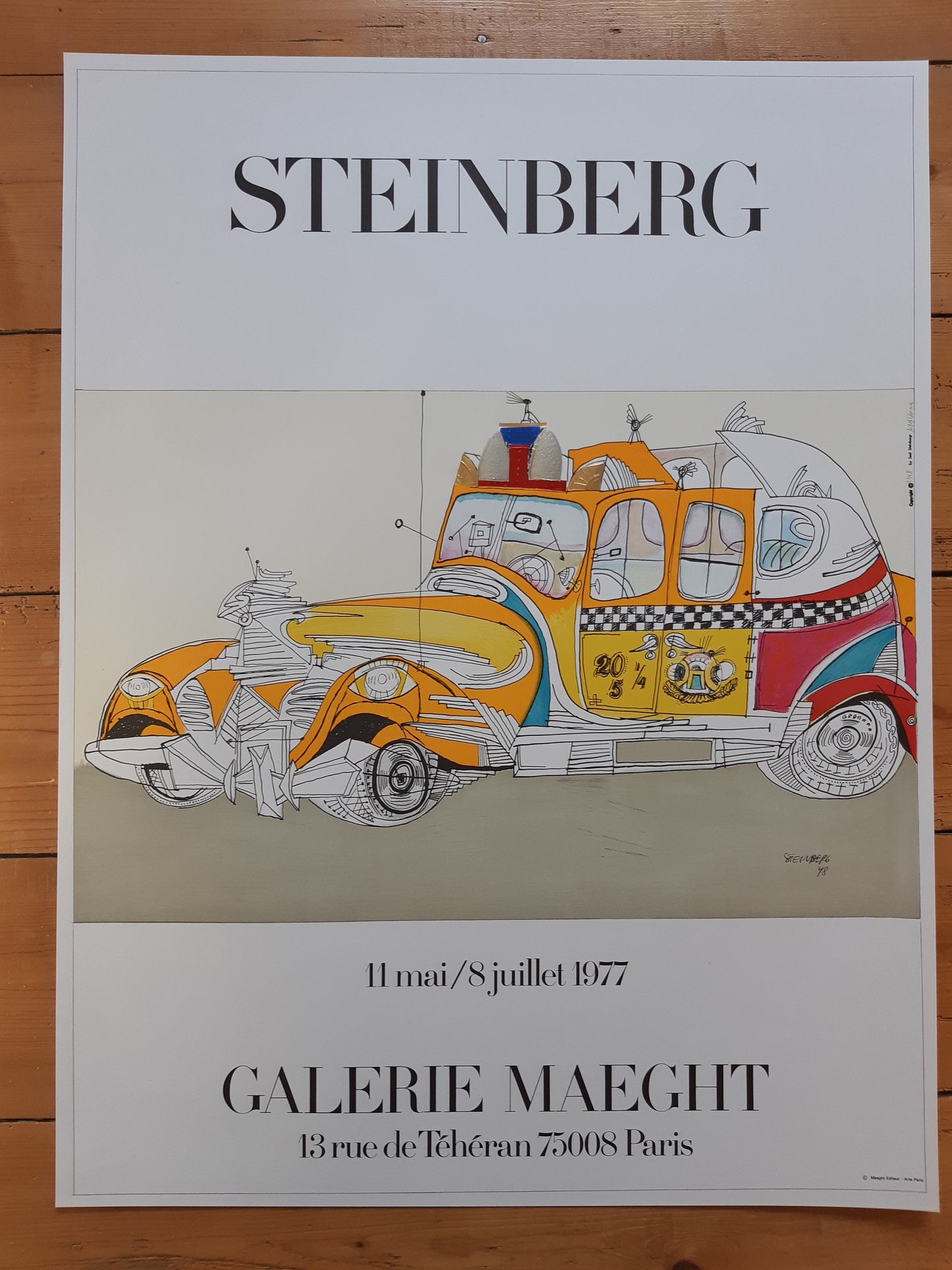 Saul Steinberg original art poster - 23.6"×31.1" (60×79cm)