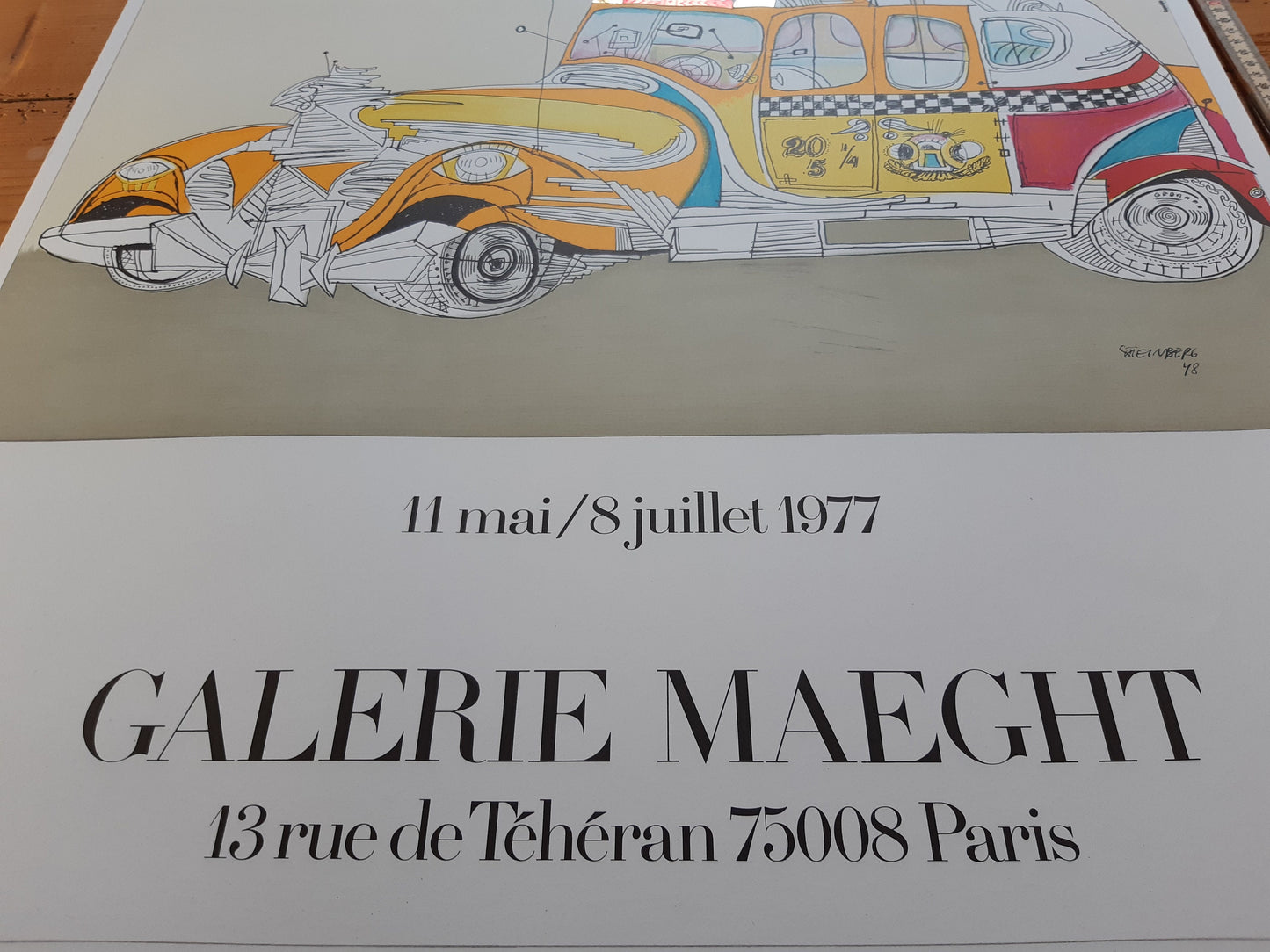 Saul Steinberg original art poster - 23.6"×31.1" (60×79cm)