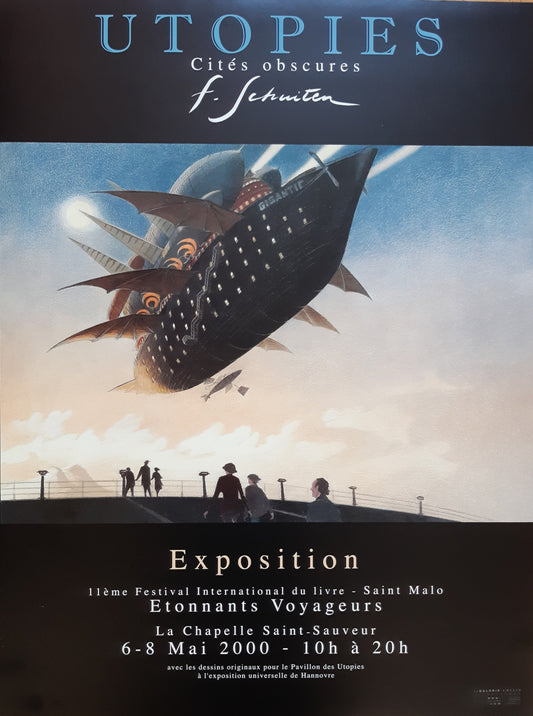 Schuiten original art exhibition poster - 23.6"×31.5" (60×80cm)