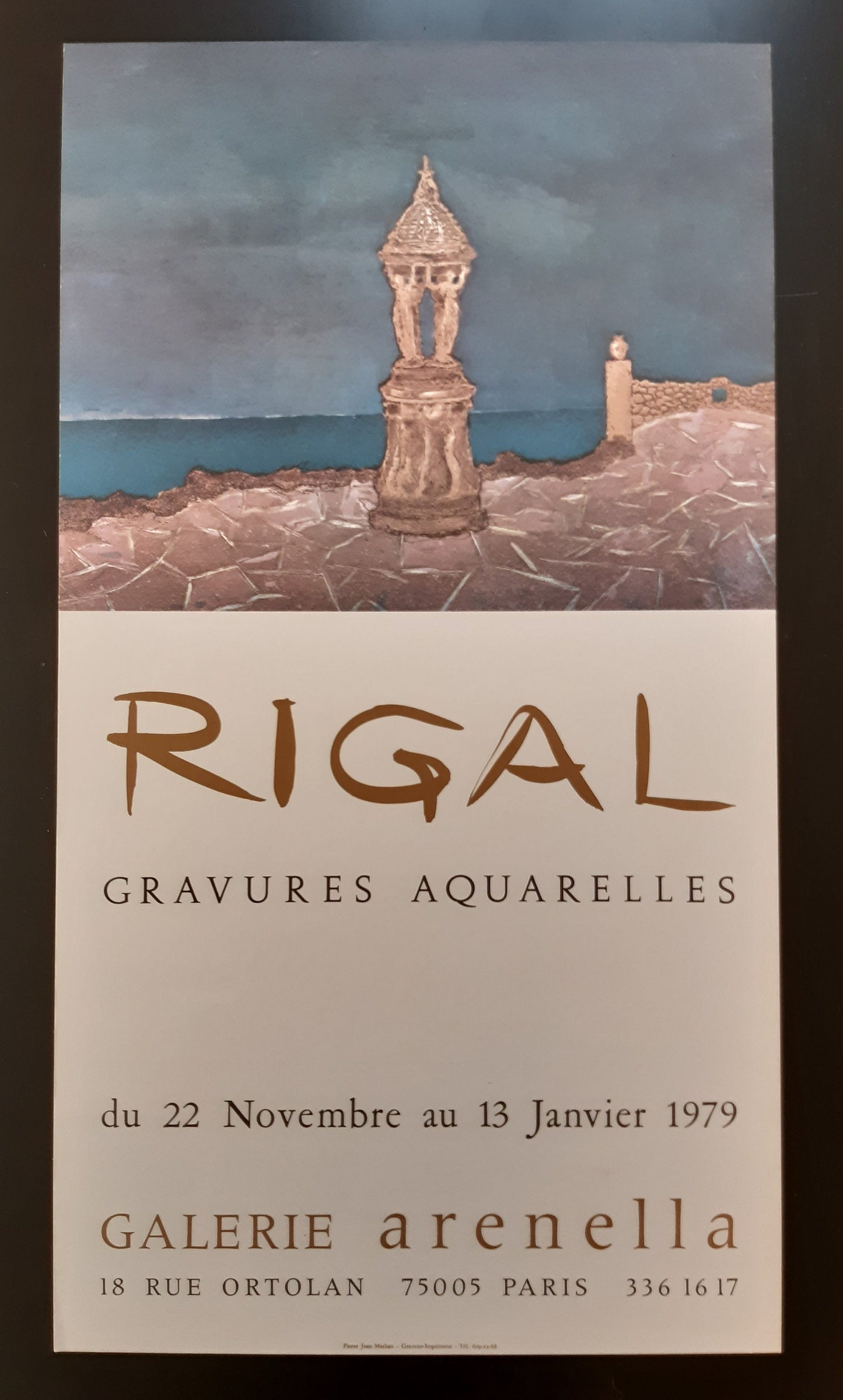J. J. J. Rigal original art exhibition poster - 13.8"×25.2" (35×64cm)