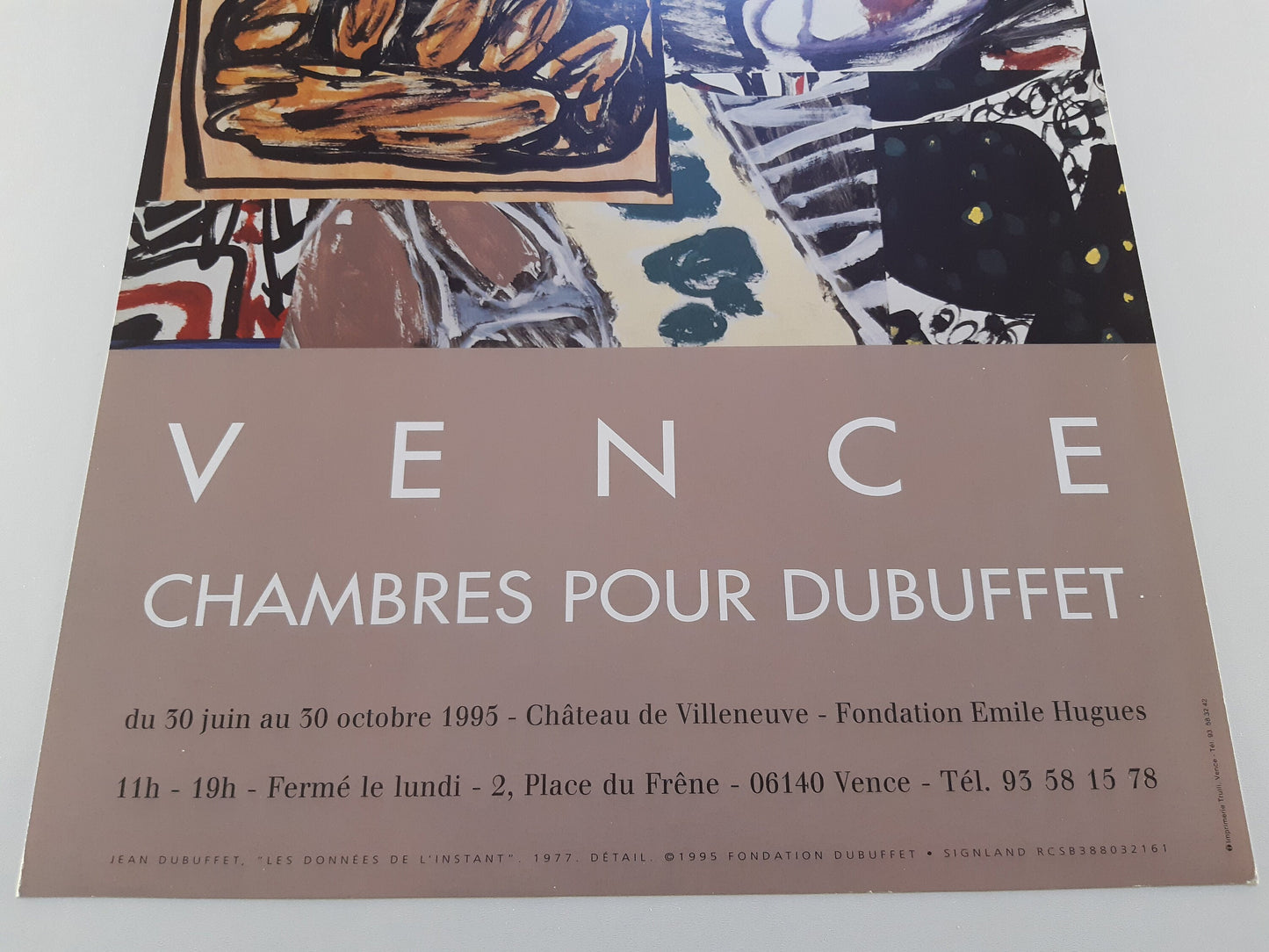 Jean Dubuffet original art poster - 12.8"×25.6" (32.5×65cm)