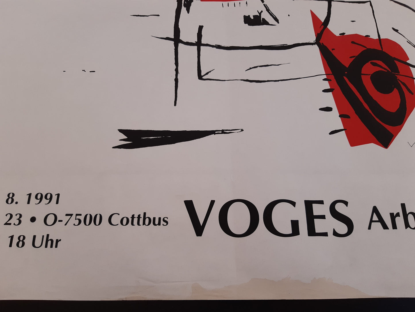 Michael Voges original art exhibition poster signed - 33.9"×24.0" (86×61cm)
