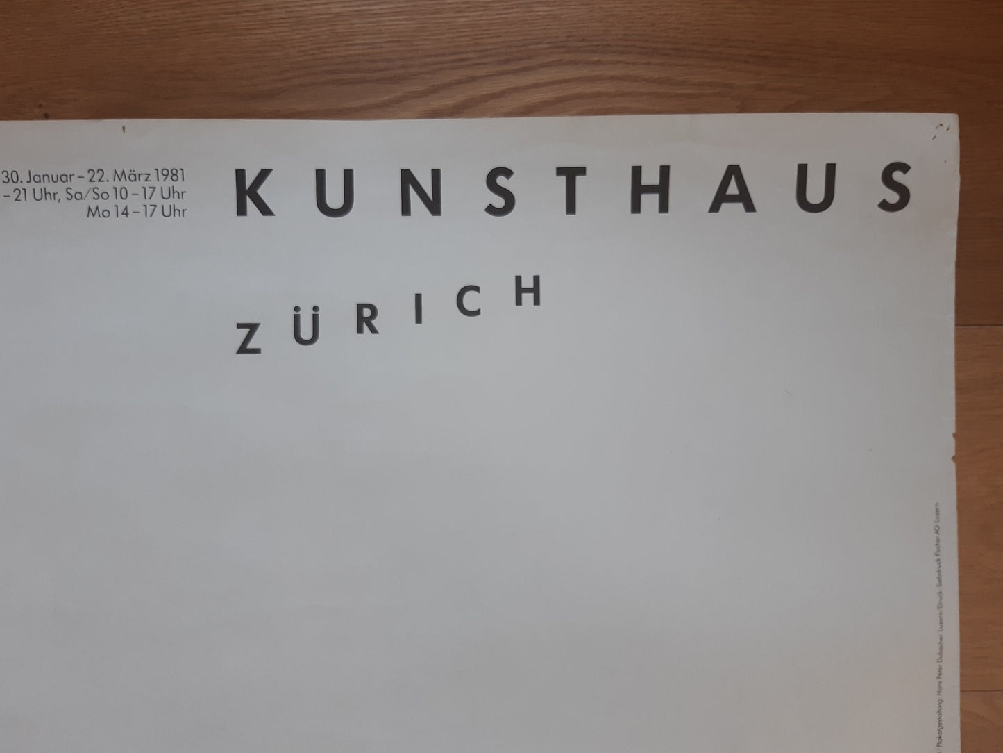 Verena Loewensberg original art exhibition poster - 35.8"×50.4" (91×128cm)