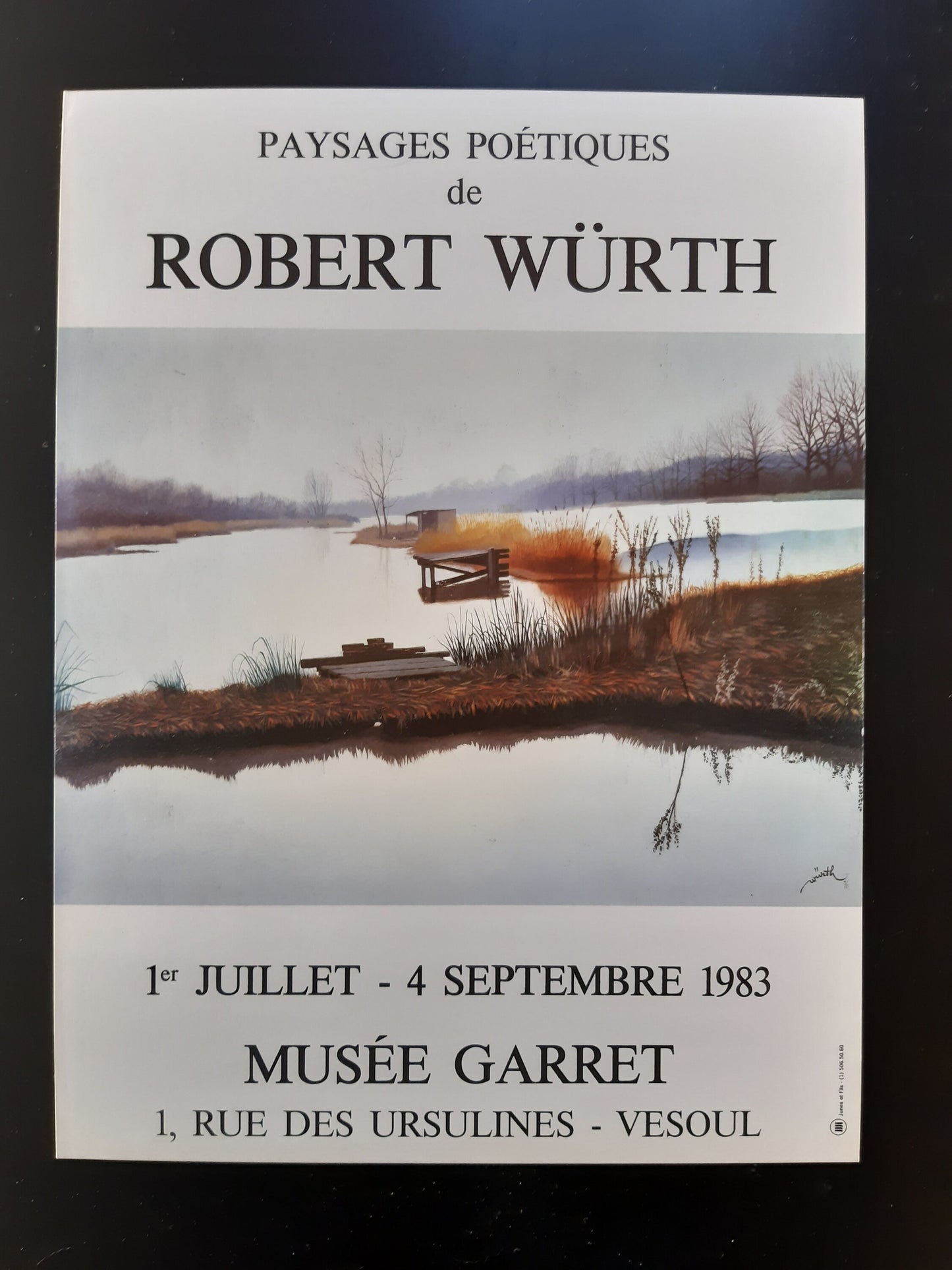 Robert Würth original art exhibition poster - 11.8"×15.7" (30×40cm)