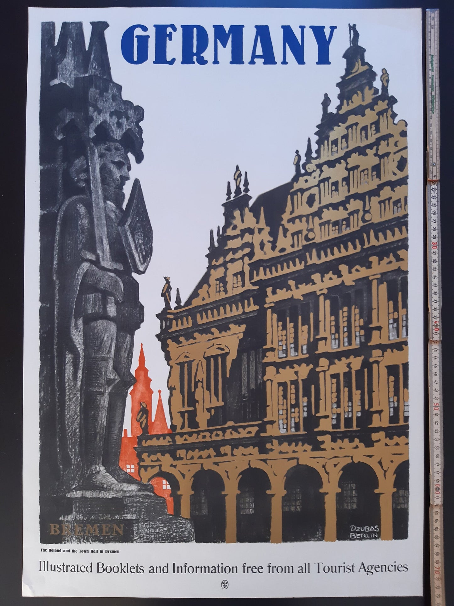 Vintage travel poster Bremen Germany - 19.7"×29.0" (50×73.6cm)