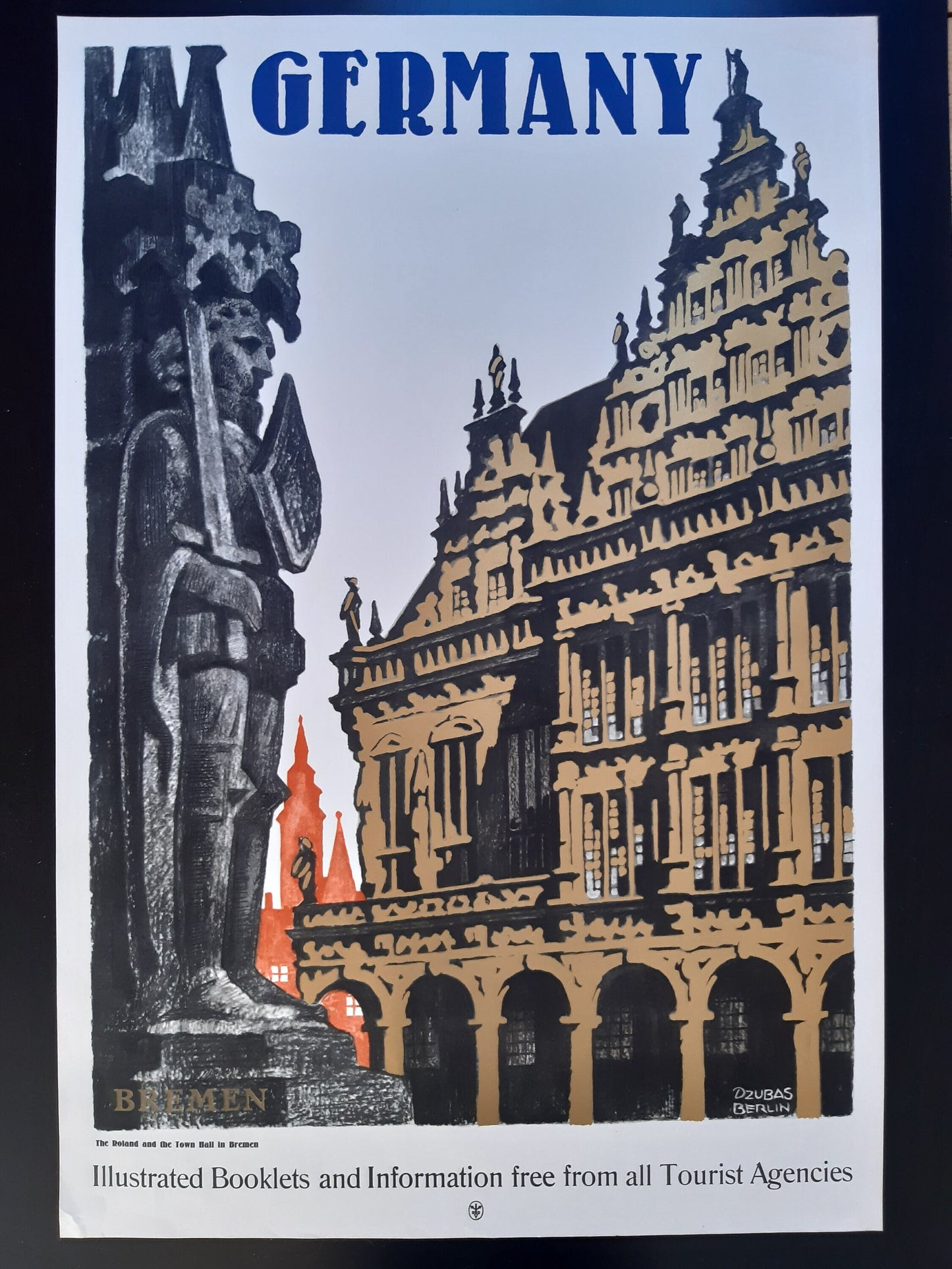 Vintage travel poster Bremen Germany - 19.7"×29.0" (50×73.6cm)