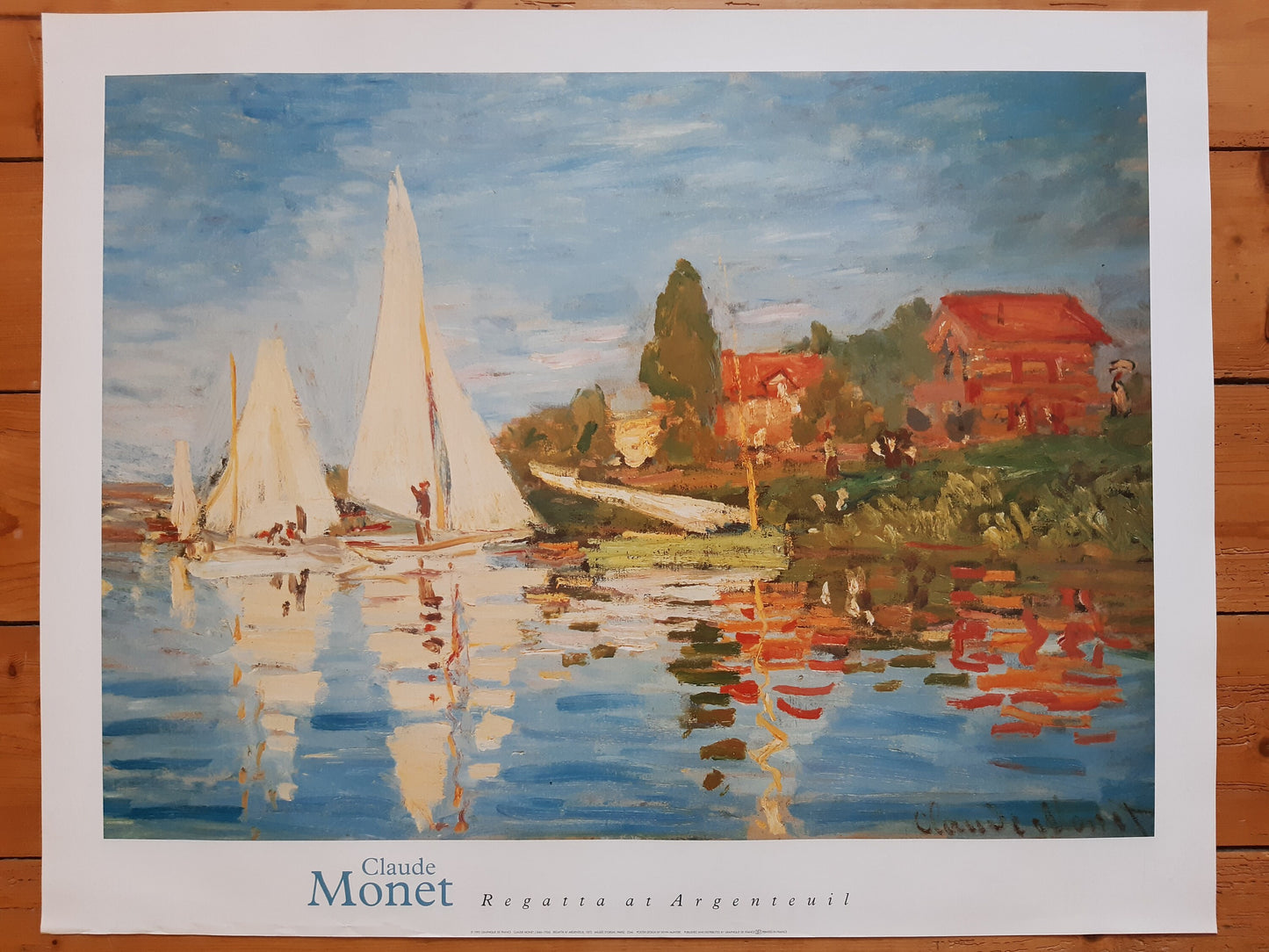 Claude Monet original art poster used - 35.4"×28.0" (90×71cm)