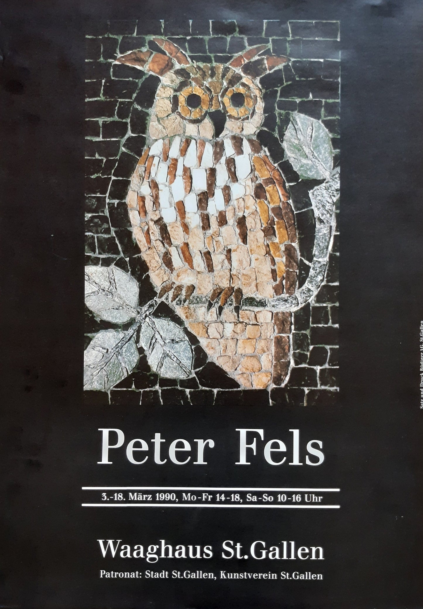 Peter Fels original art exhibition poster - 19.3"×25.2" (49×64cm)