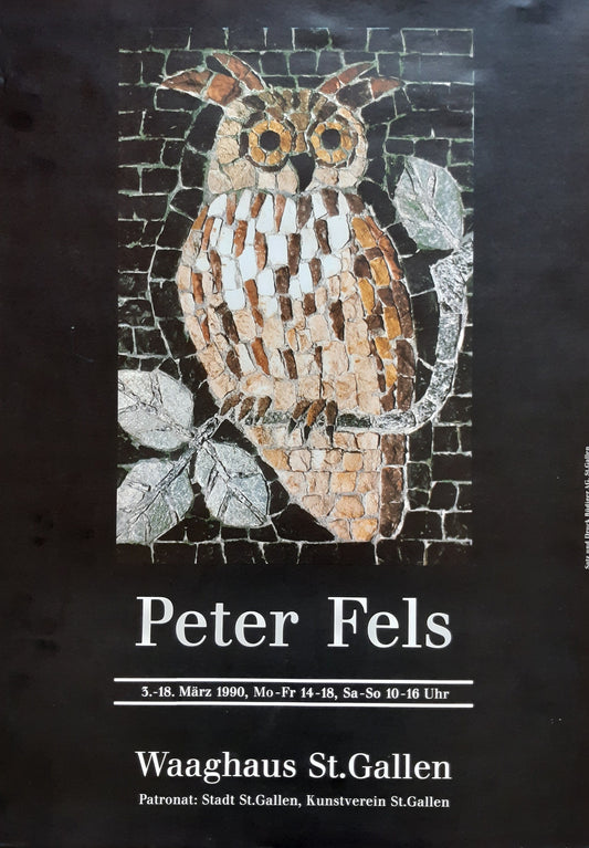 Peter Fels original art exhibition poster - 19.3"×25.2" (49×64cm)