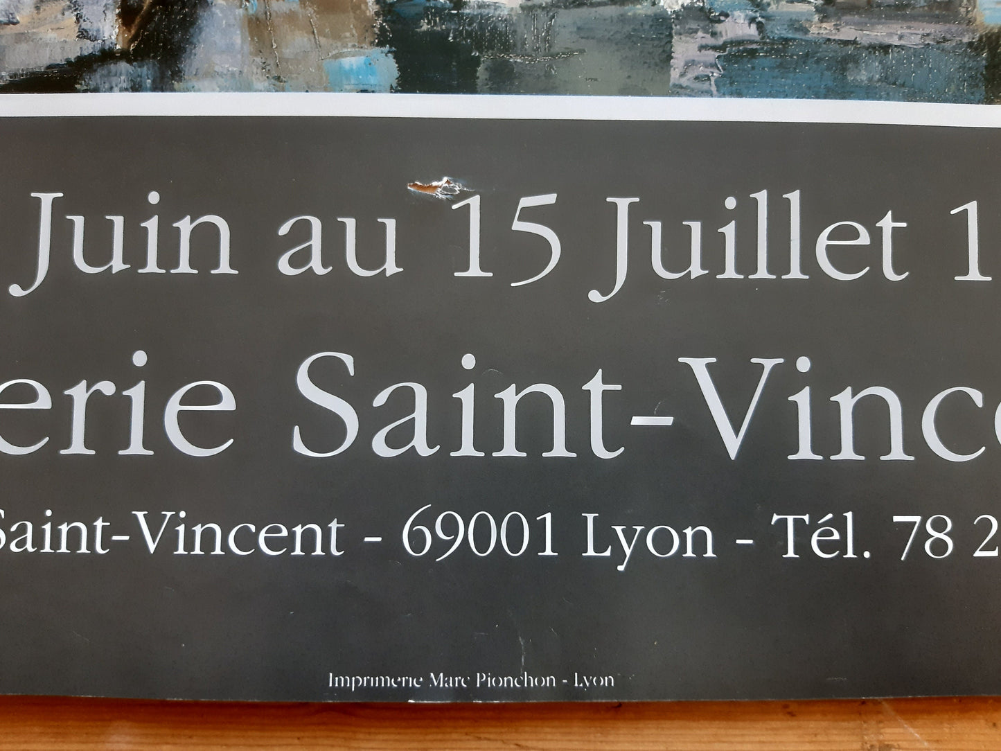 JR Mondet original art exhibition poster used - 17.1"×24.8" (43.5×63cm)