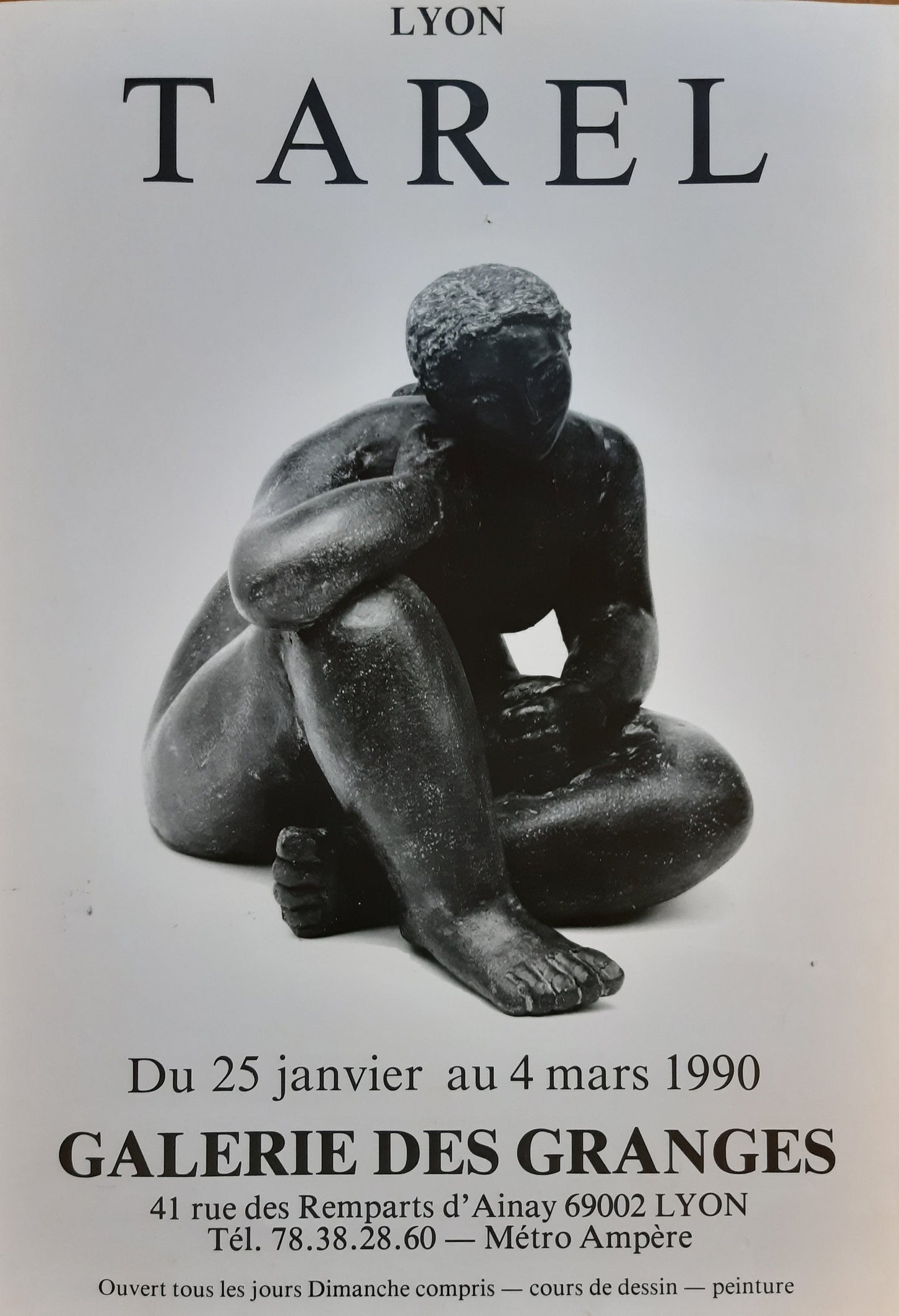 Cécile Tarel original art exhibition poster used - 17.7"×25.2" (45×64cm)