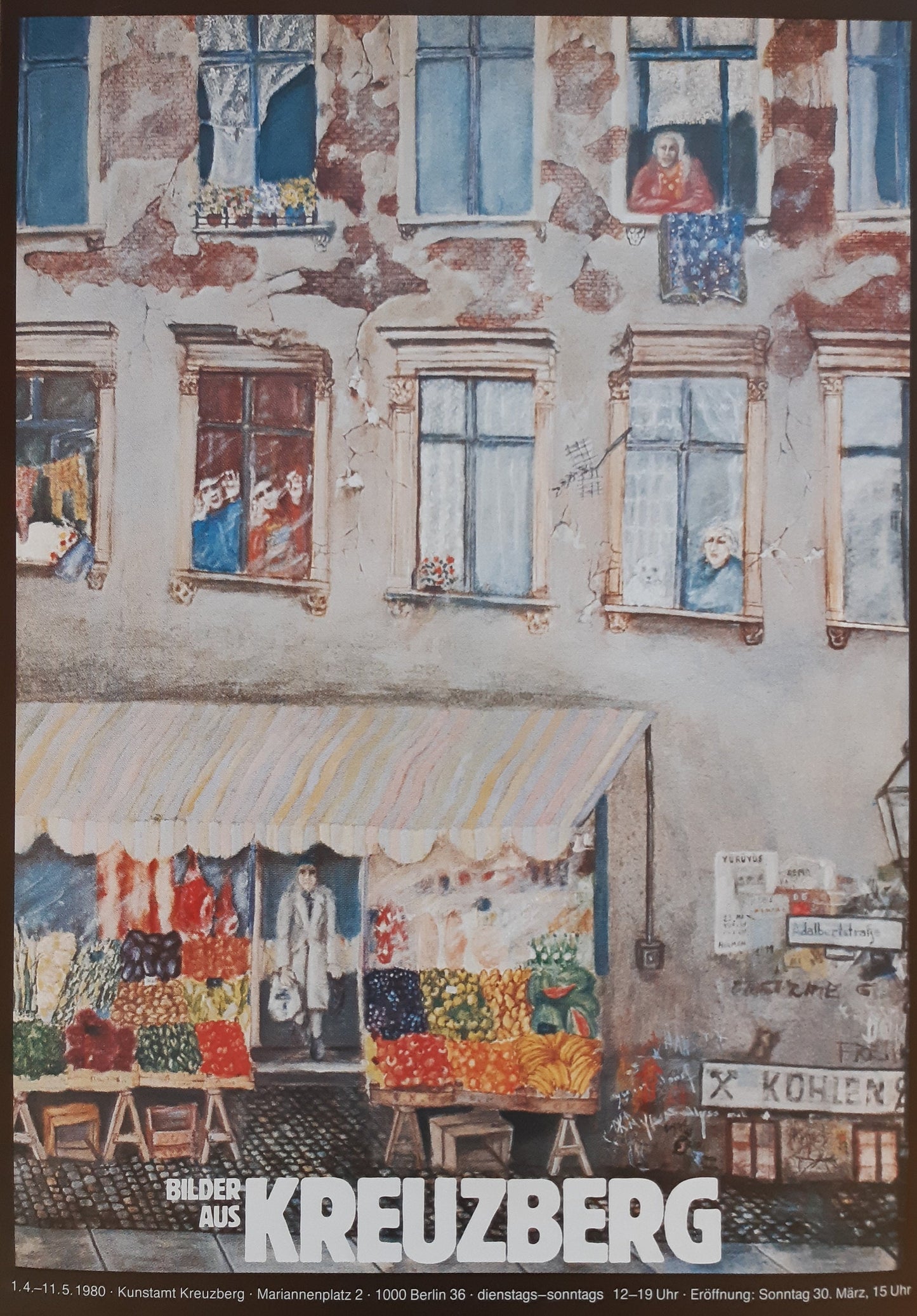 Kreuzberg original art exhibition poster - 16.5"×23.6" (42×60cm)