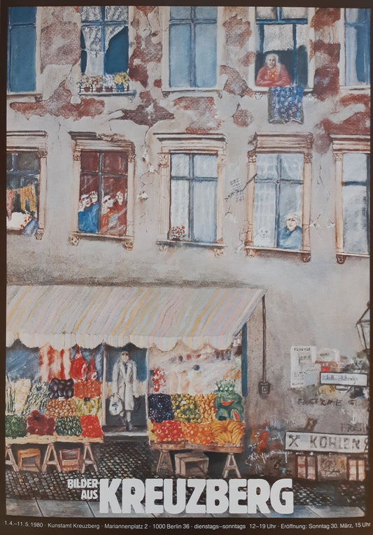 Kreuzberg original art exhibition poster - 16.5"×23.6" (42×60cm)