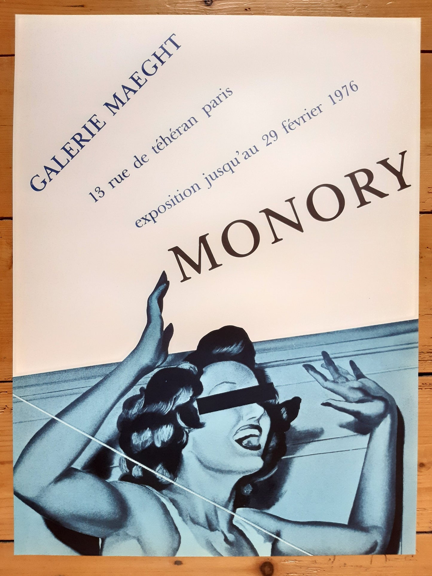 Jaques Monory original art exhibition poster - 17.7"×23.6" (45×60cm)