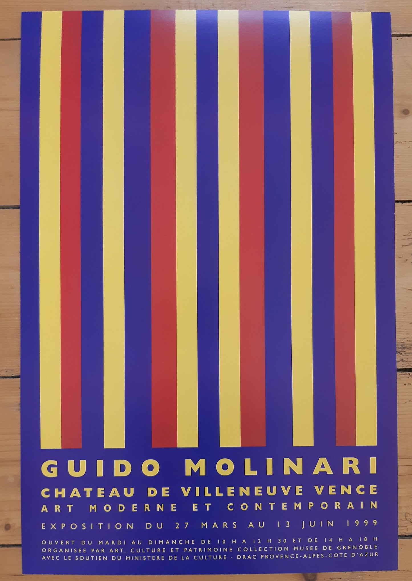 Guido Molinari original art exhibition poster - 15.7"×23.6" (40×60cm)