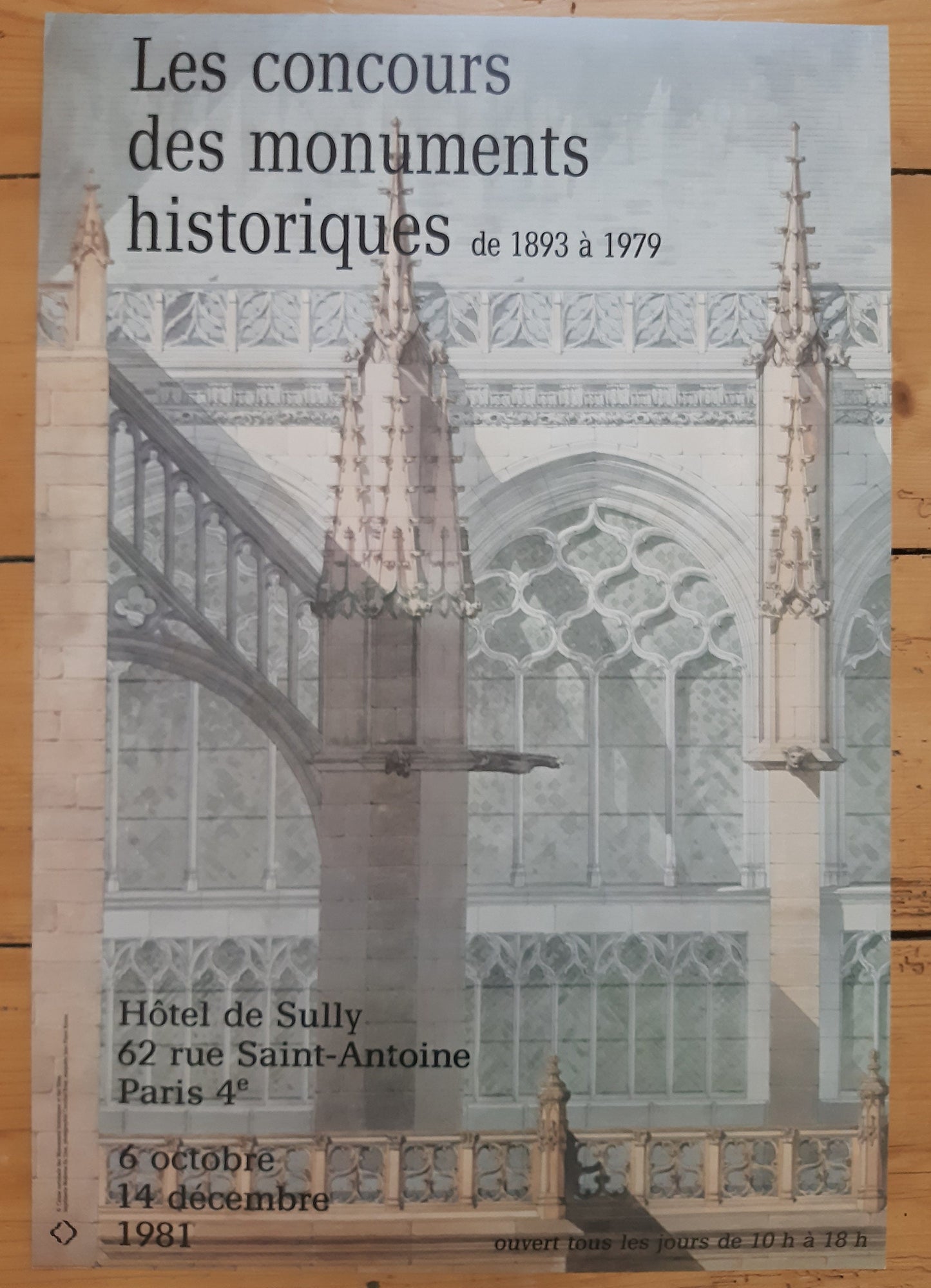 Notre Dame Paris historical architecture exhibition poster - 14.0"×23.2" (35.5×59cm)