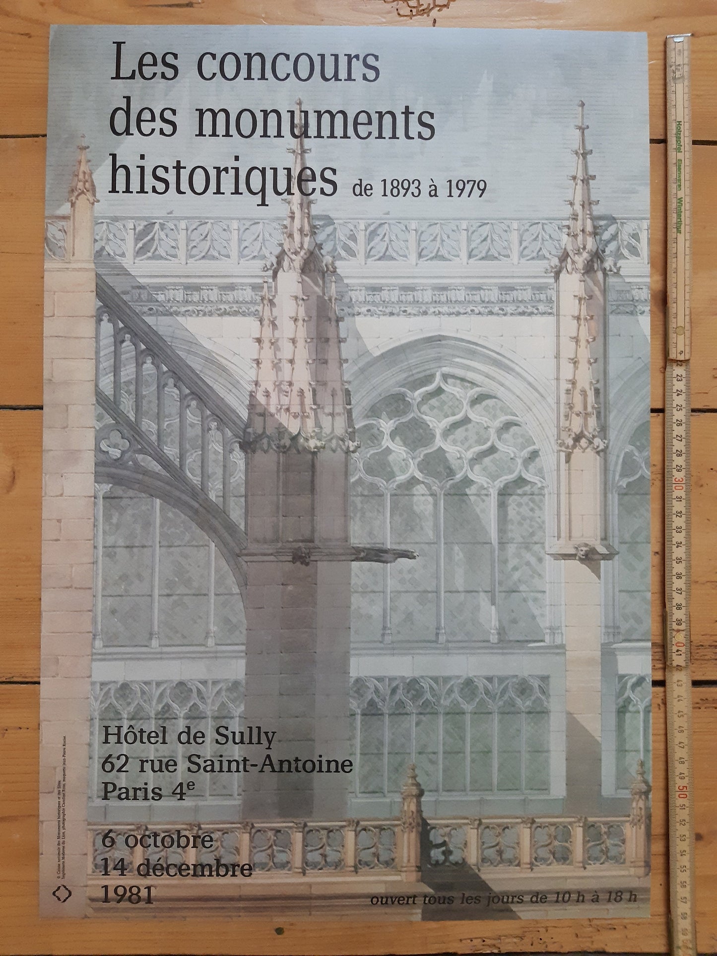 Notre Dame Paris historical architecture exhibition poster - 14.0"×23.2" (35.5×59cm)