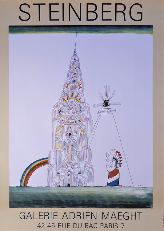 Saul Steinberg original art poster - 19.9"×27.6" (50.5×70cm)