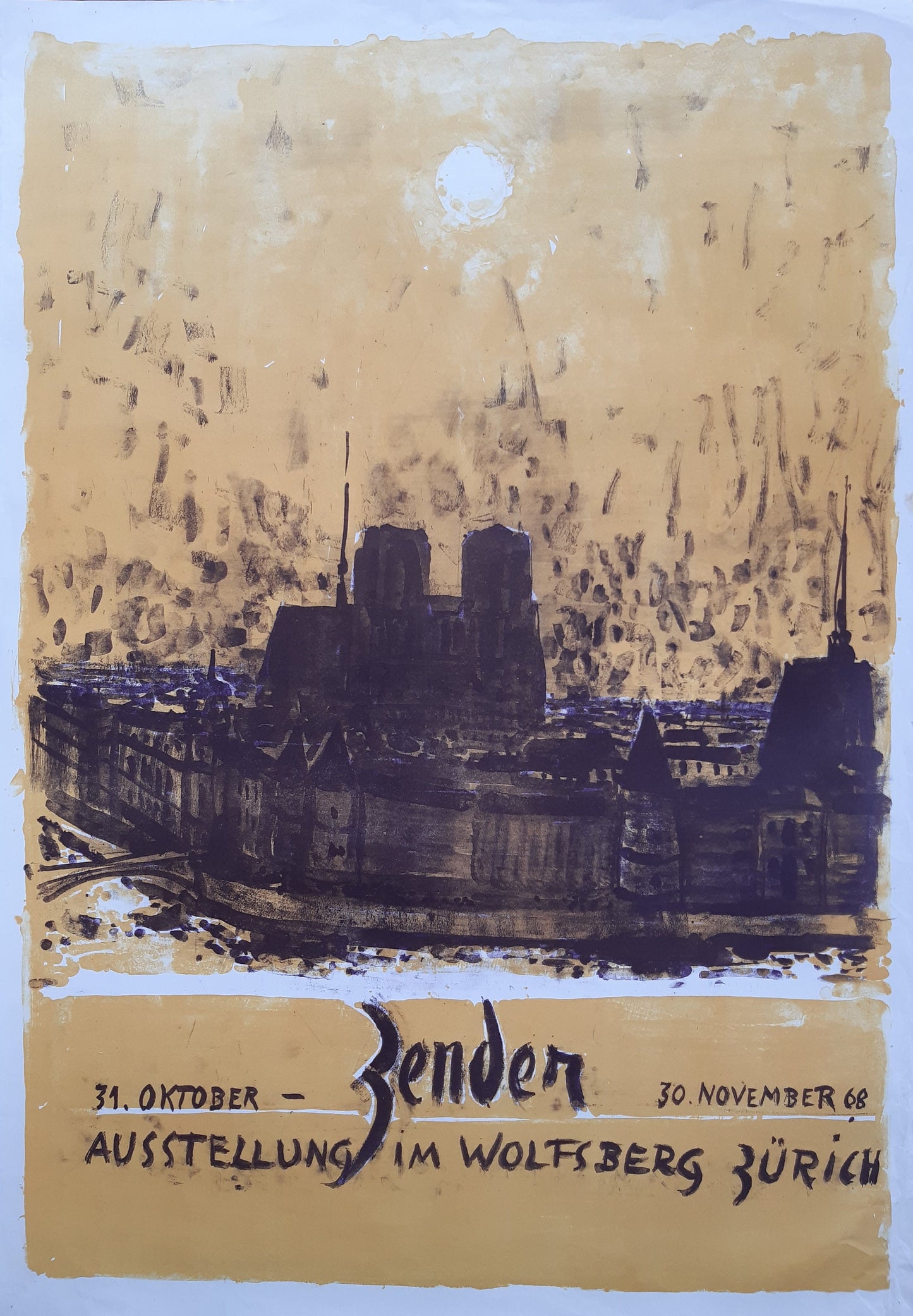 Rudolf Zender art exhibition poster used