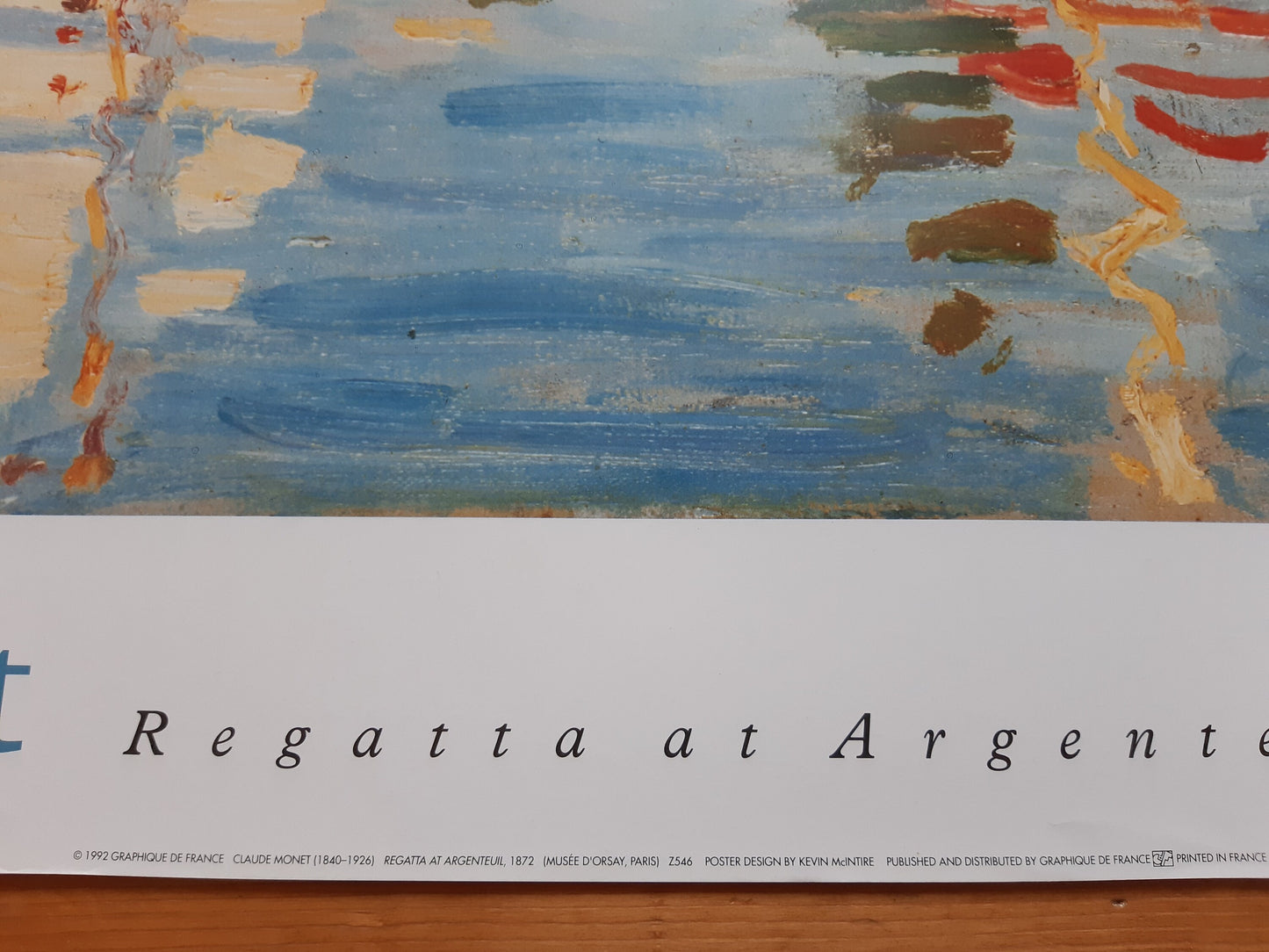 Claude Monet original art poster used - 35.4"×28.0" (90×71cm)